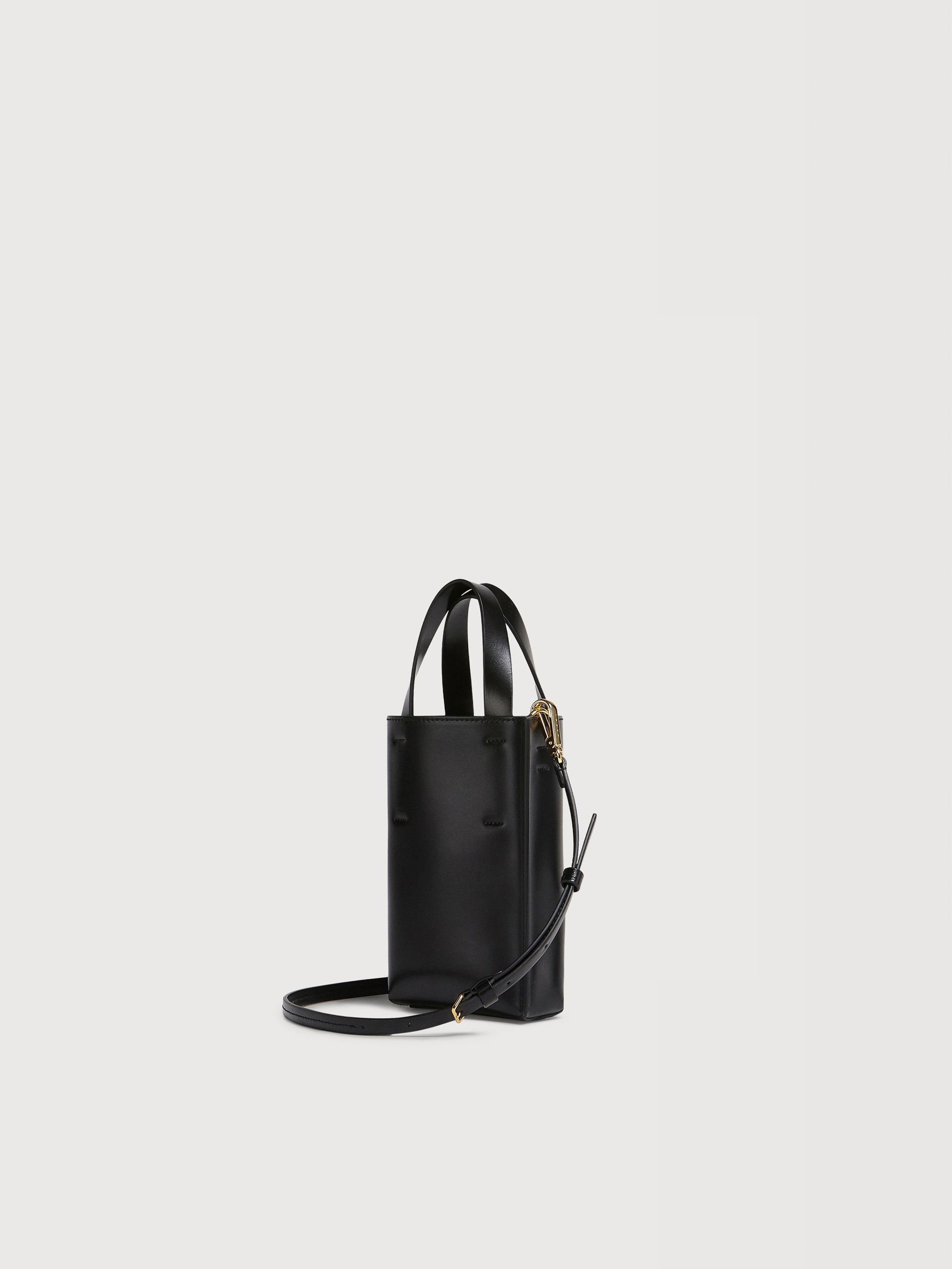 Museo Nano Bag in brown and black leather - Shopping Bags - Image 2