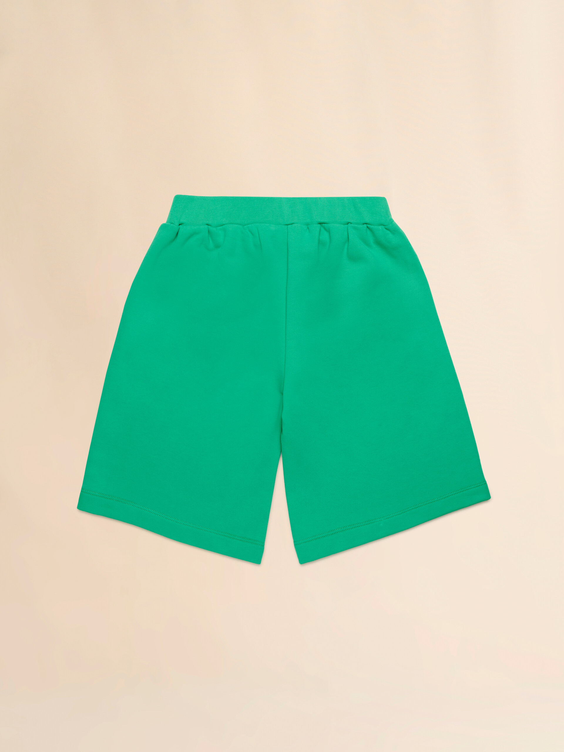 Green fleece shorts with logo - Pants - Image 2