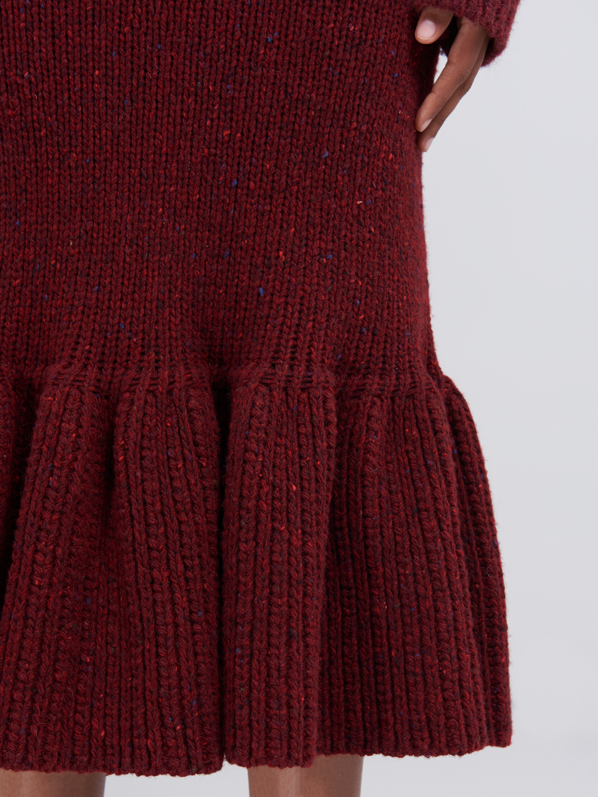 3D-stitch skirt in Shetland wool - Skirts - Image 4