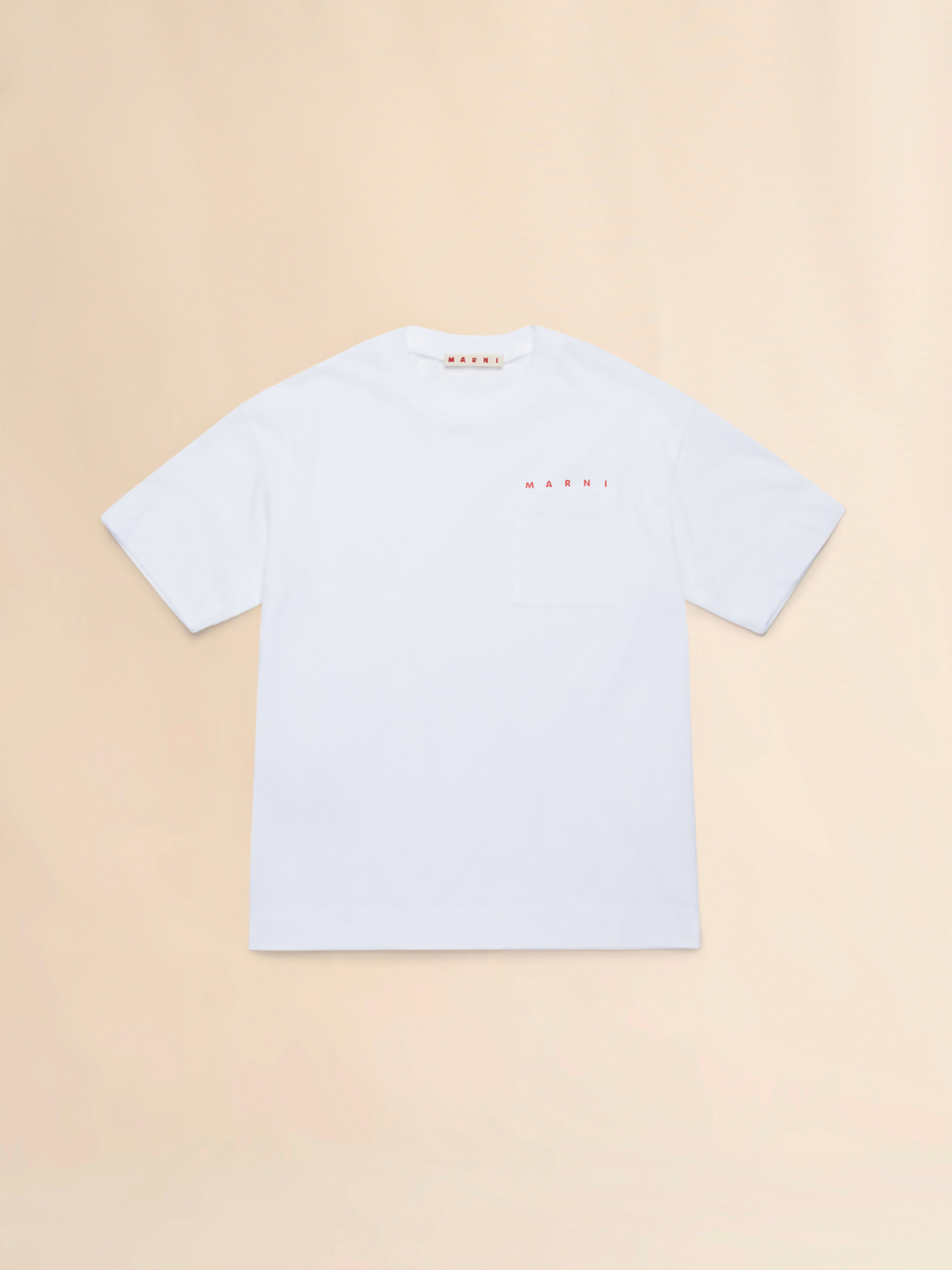 ホワイト ポケット付きTシャツ - Tシャツ - Image 1