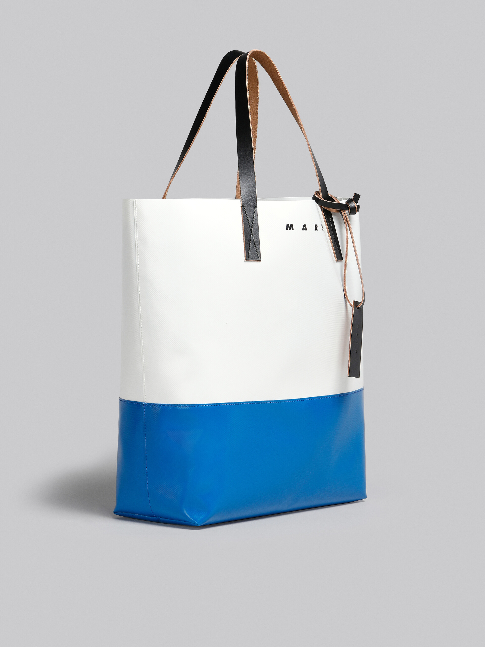 Tribeca shopping bag in white and blue - Shopping Bags - Image 6