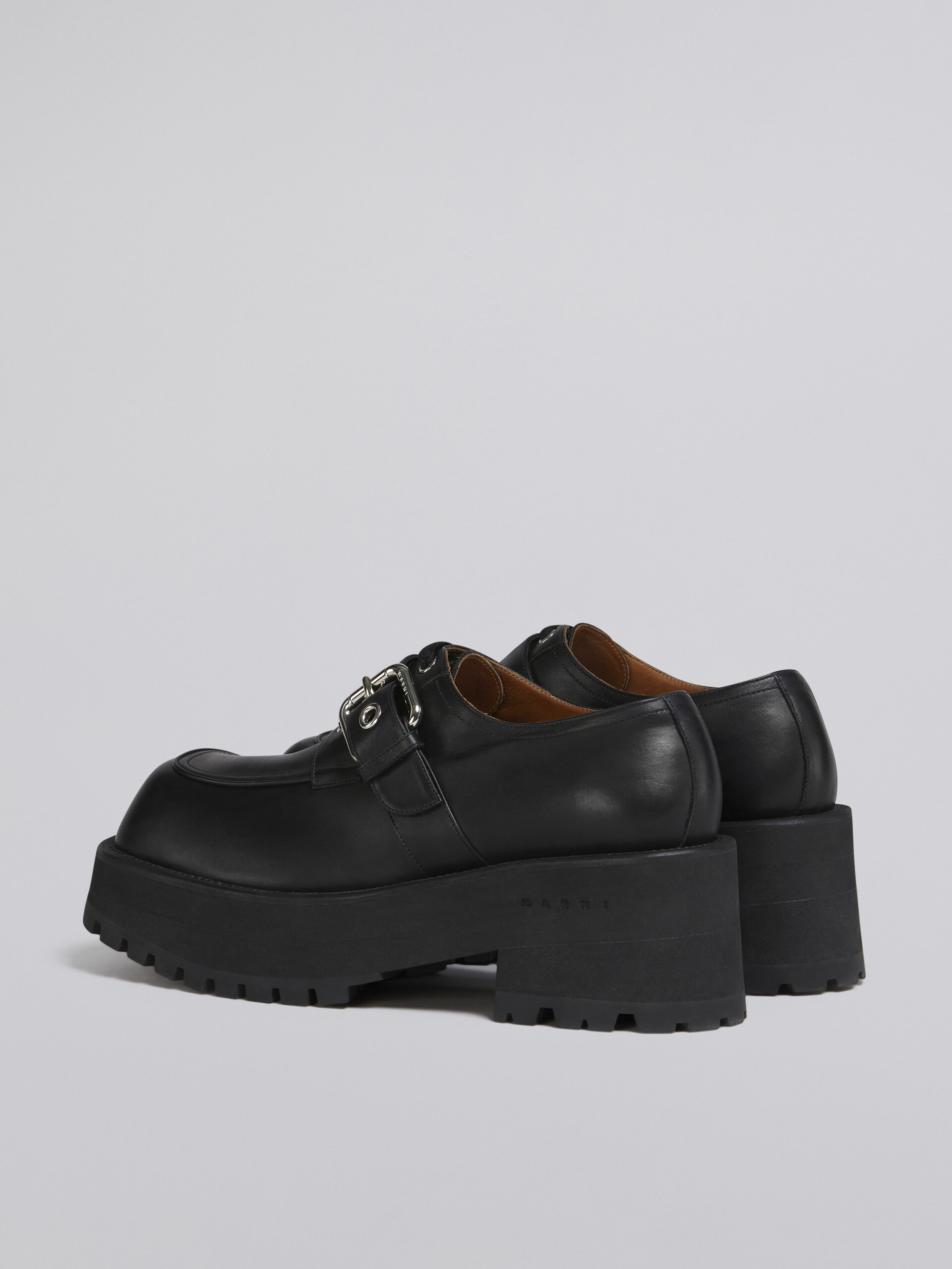 Black soft calf leather moccasin - Lace-ups - Image 3