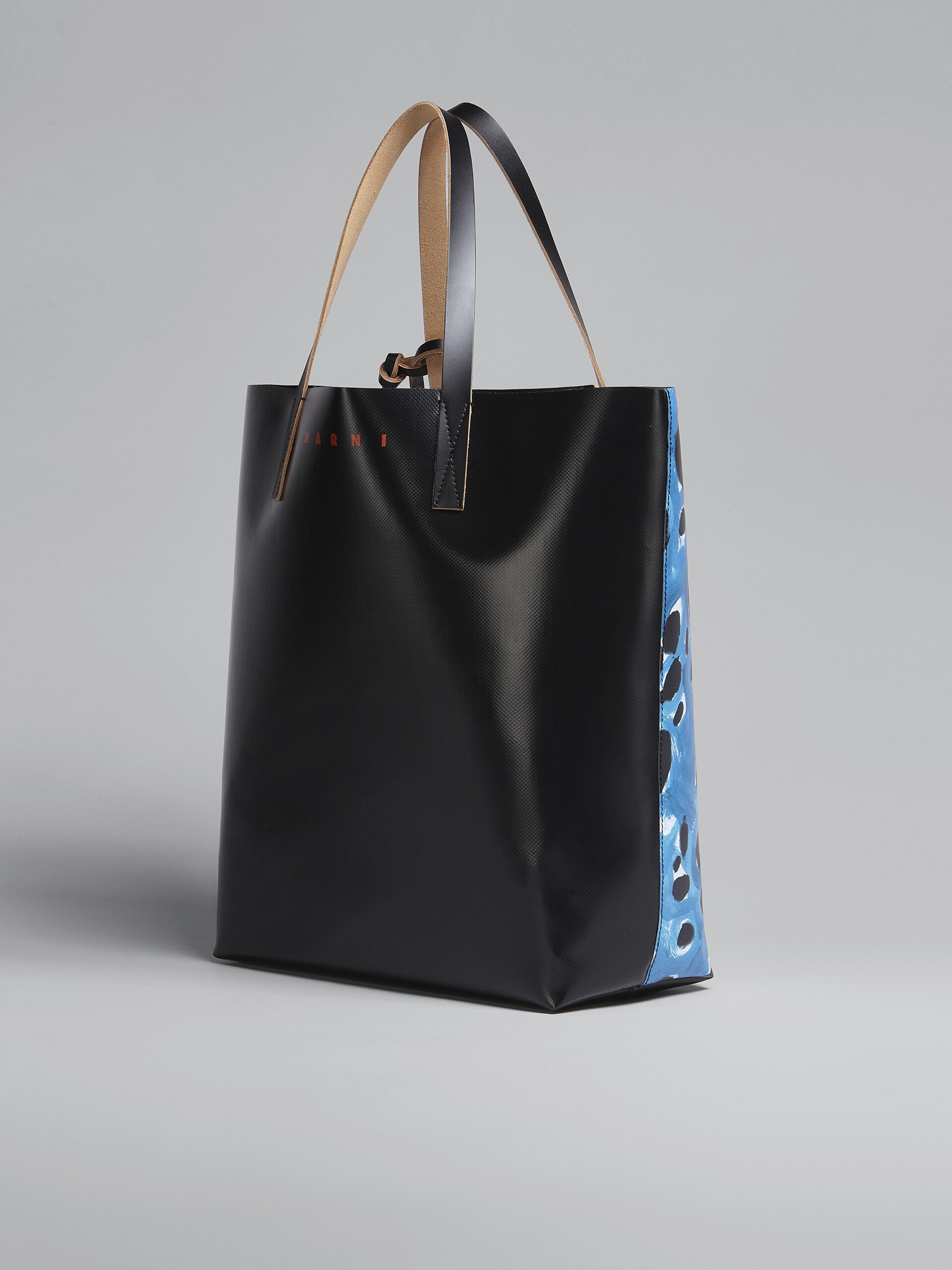 Blue Pop Dots print TRIBECA shopping bag - Shopping Bags - Image 3