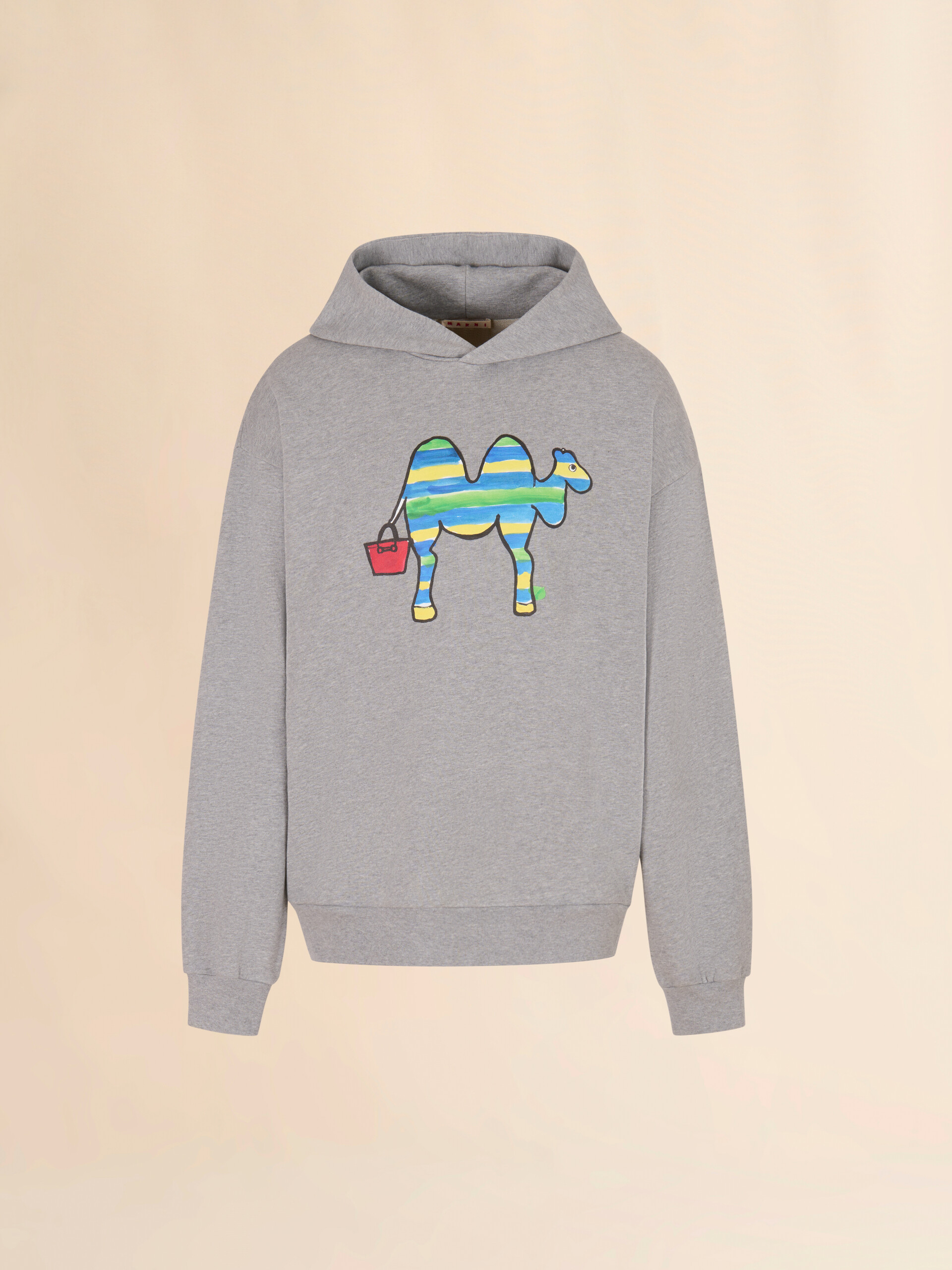 Grey cotton sweatshirt with Marni Animal Alphabet print - Sweaters - Image 1