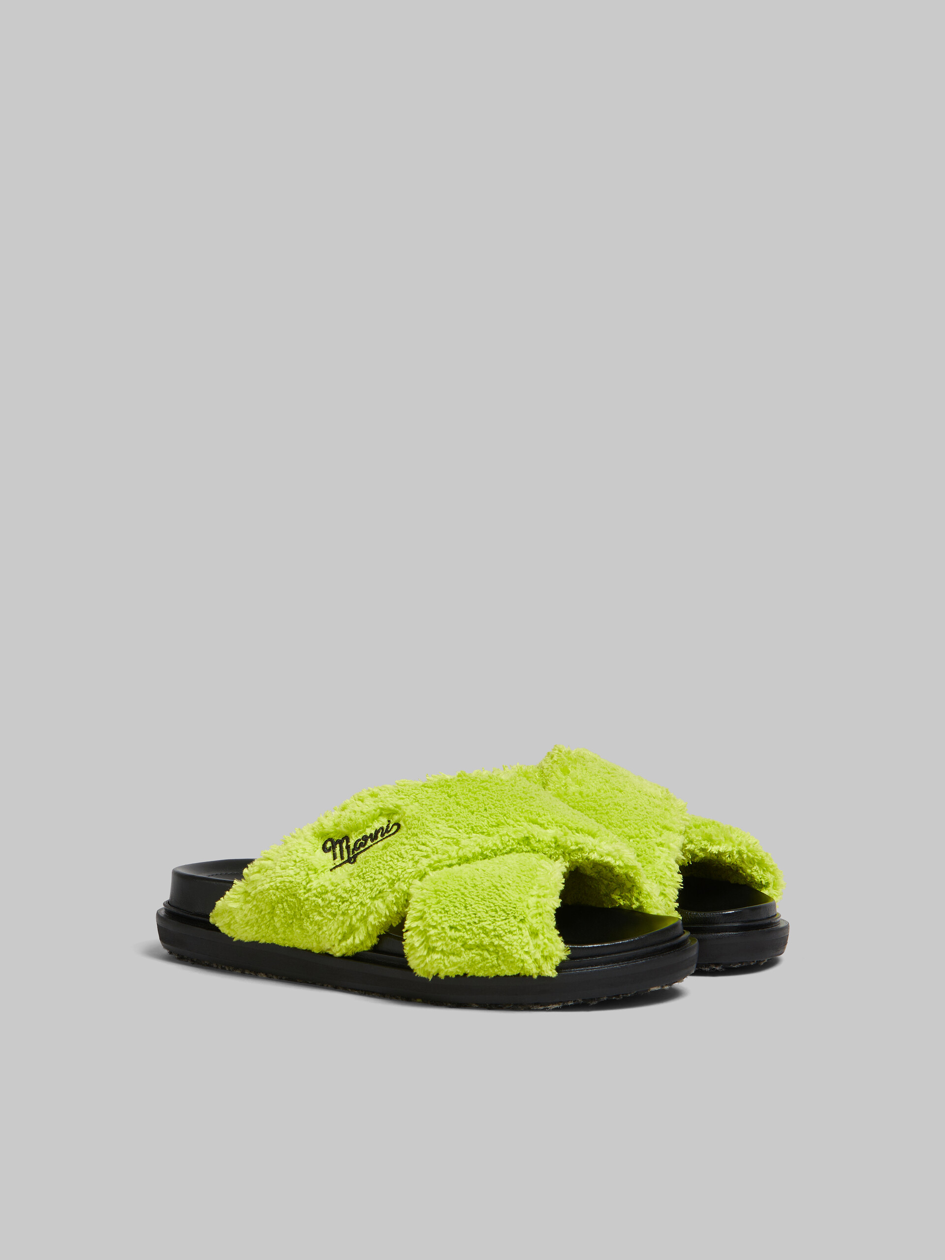 Green Terry slide sandal - Sandals - Image 2