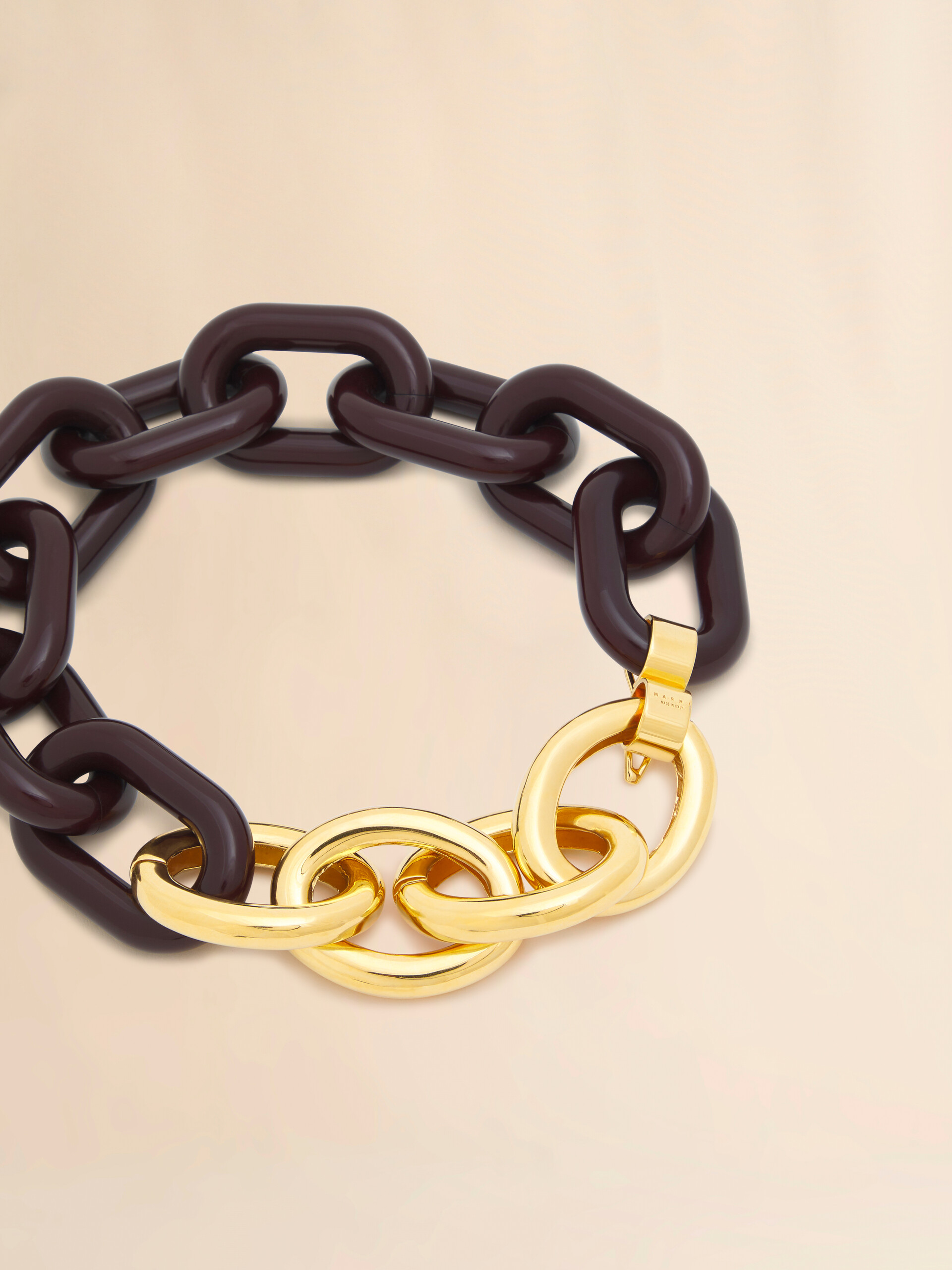 Brown resin chain necklace - Necklaces - Image 4