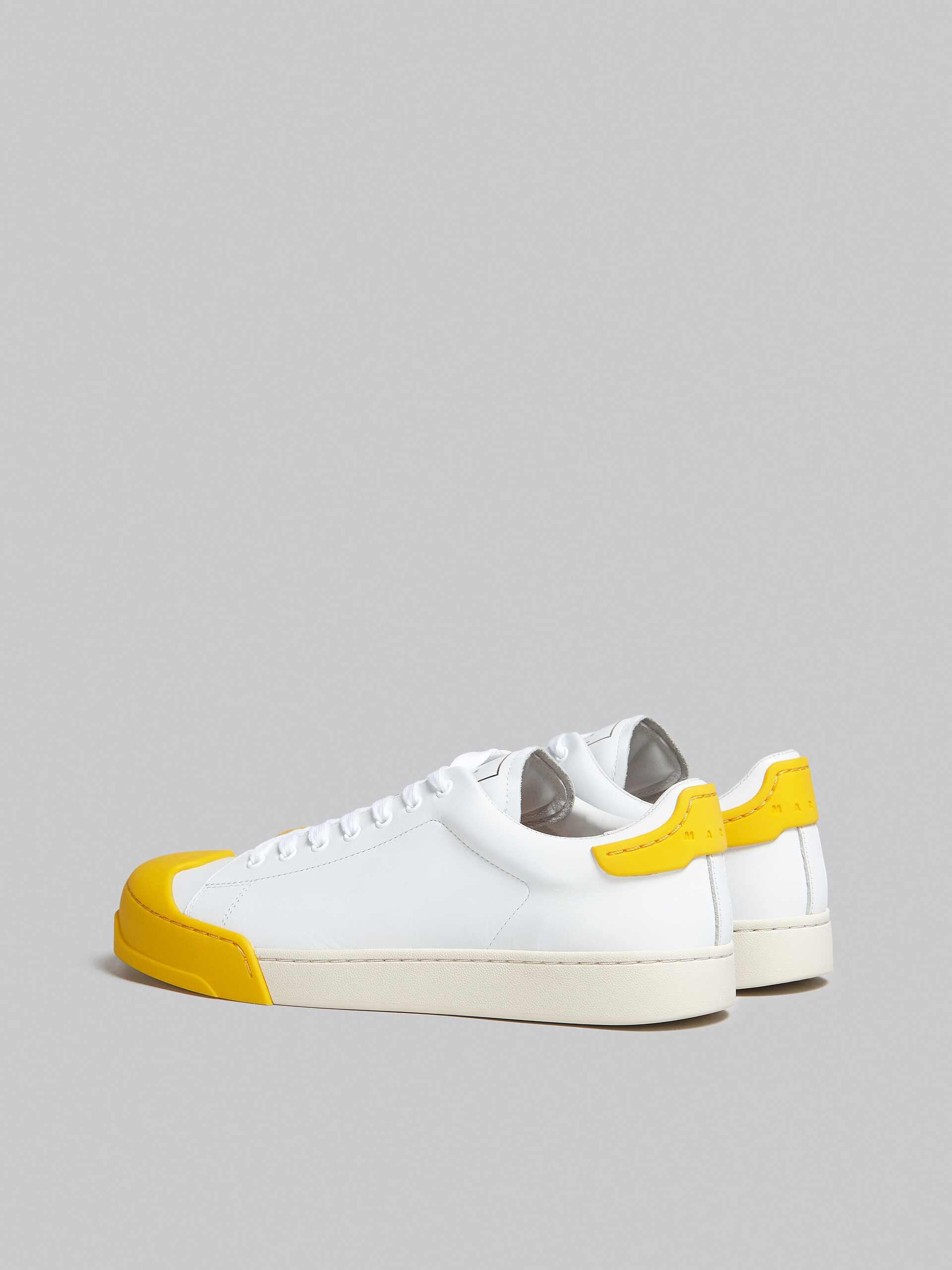 Sneaker Dada Bumper in pelle bianca e gialla - Sneakers - Image 3