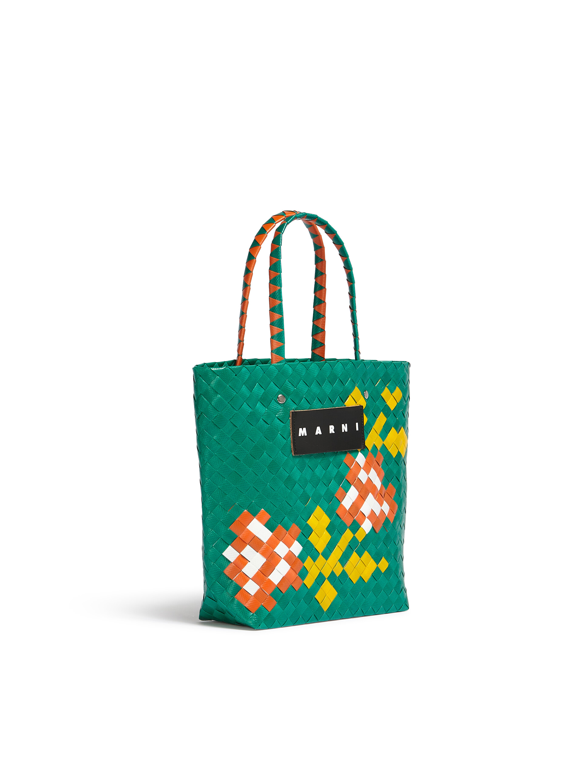 MARNI MARKET small bag in green flower motif - Bags - Image 2