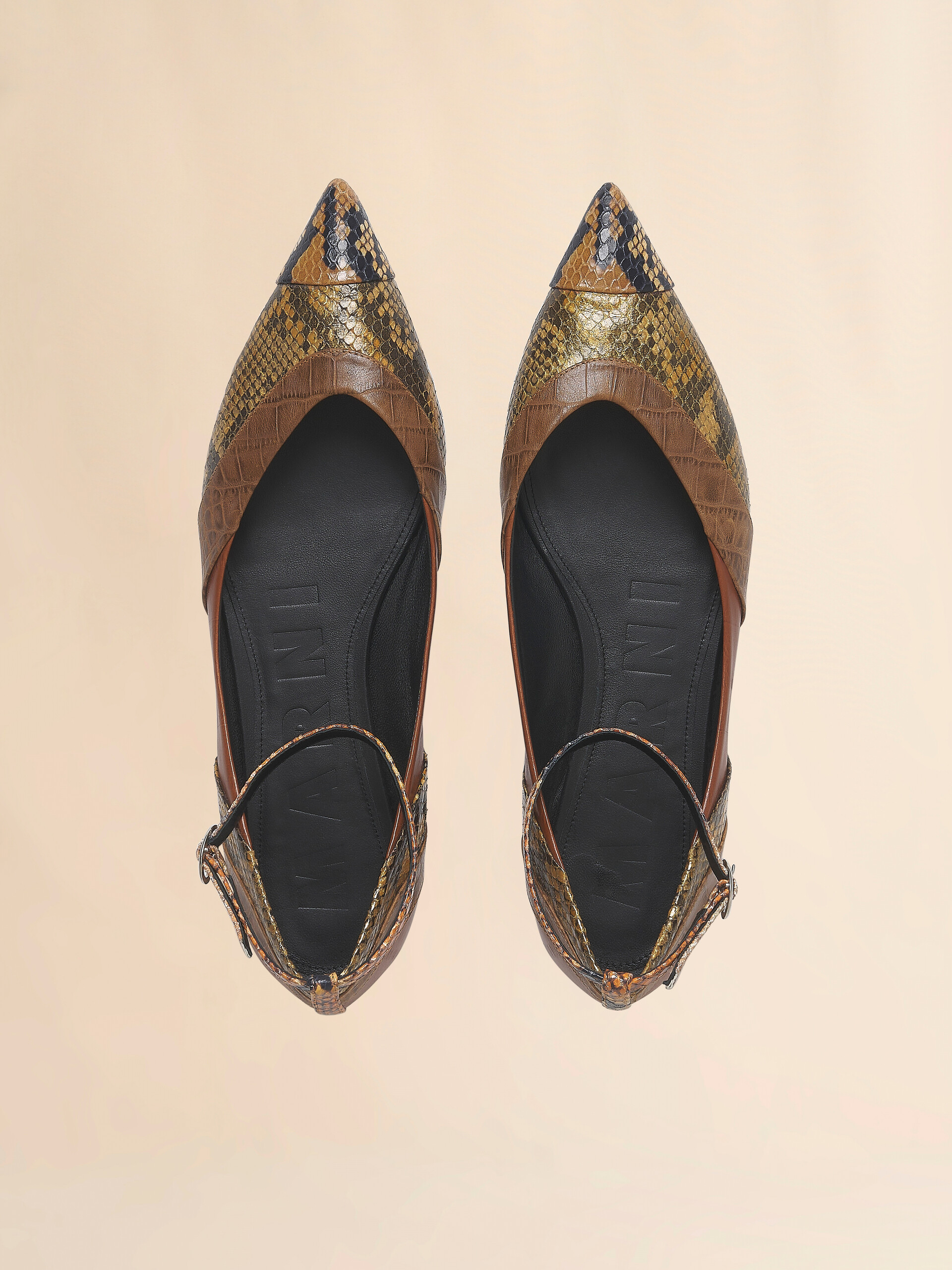 Green leather pointed-toe ballerina - Ballet Shoes - Image 4