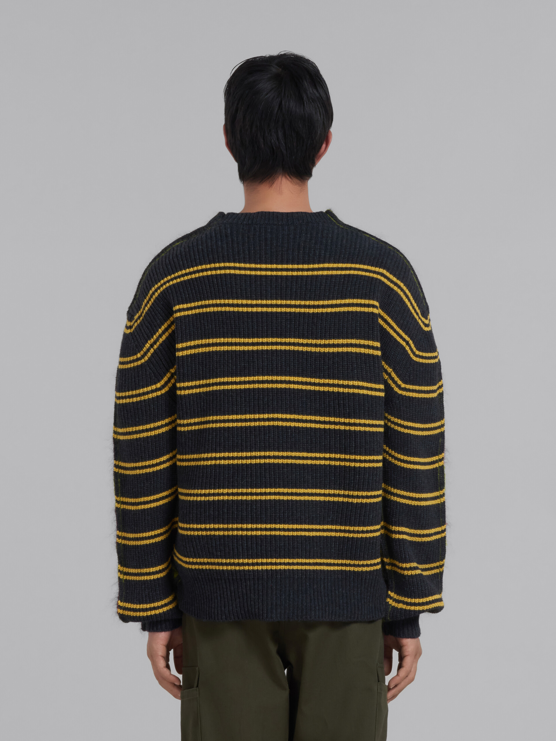 Mohair and wool sweater with multicolour stripes - Pullovers - Image 3