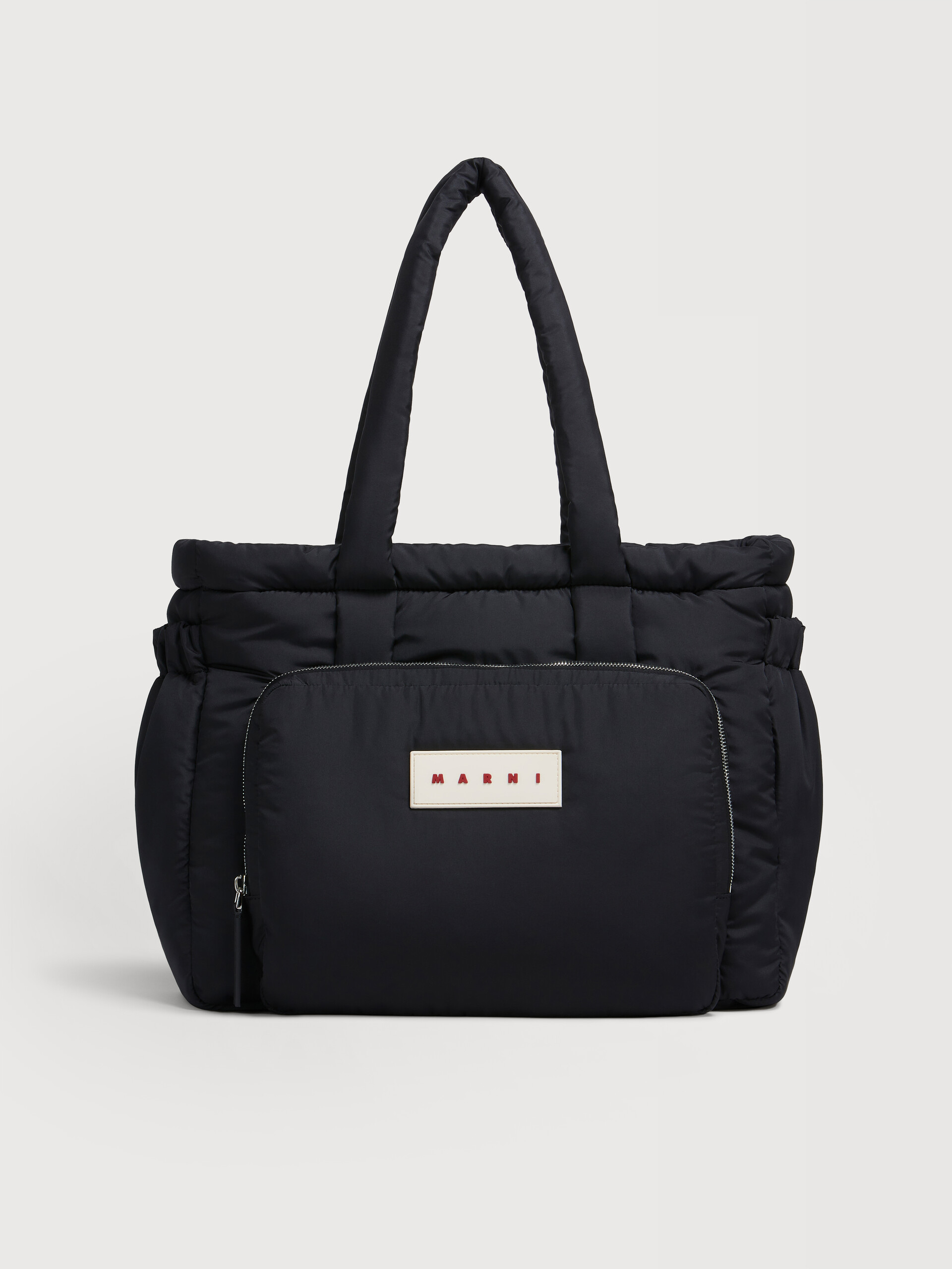 Tote bag Puff E/W de tejido t&eacute;cnico negro - Bolsos shopper - Image 1