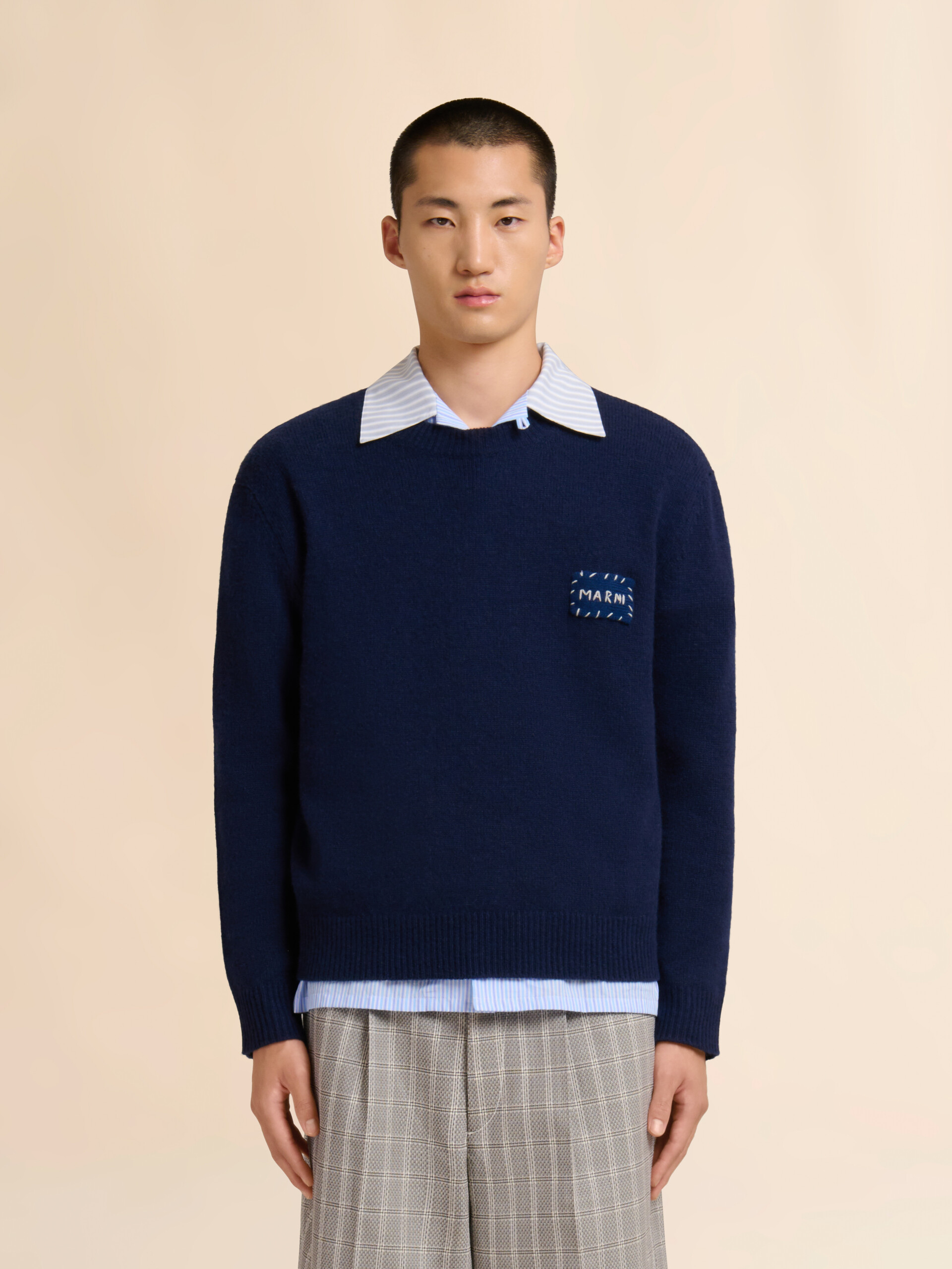 Blue cashmere jumper with Marni patch - Pullovers - Image 2