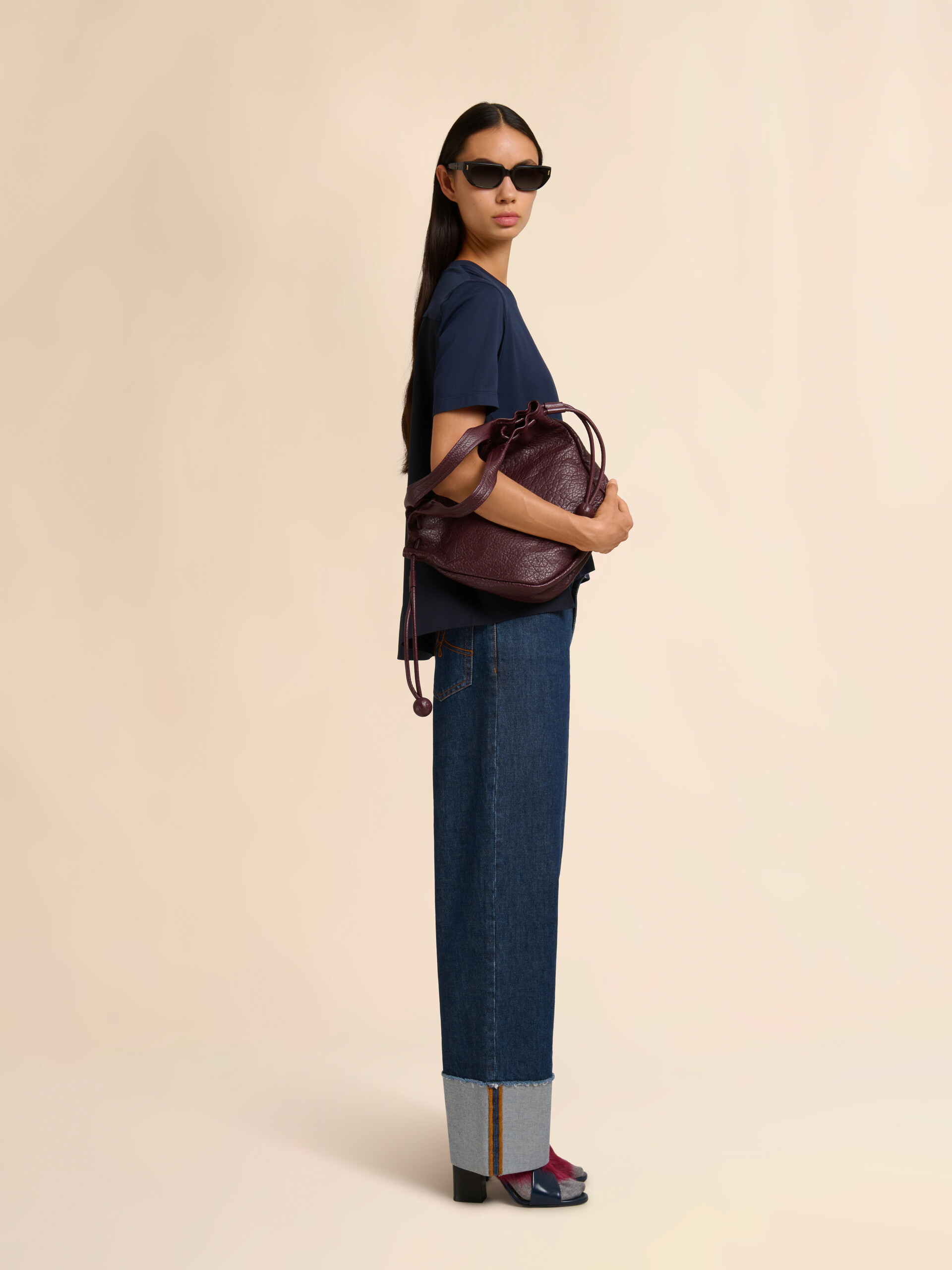 Pink cotton T-shirt with handstitched Marni logo - T-shirts - Image 5