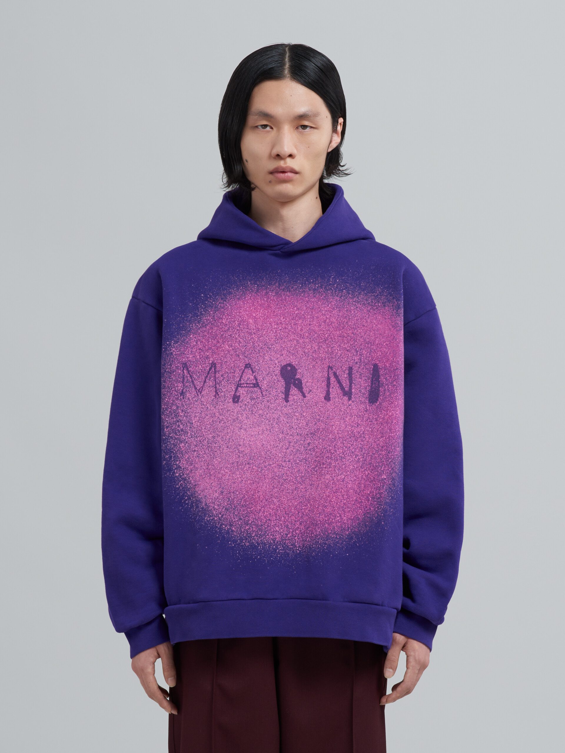 Purple Found Objects print organic brushed jersey sweatshirt - Sweaters - Image 2