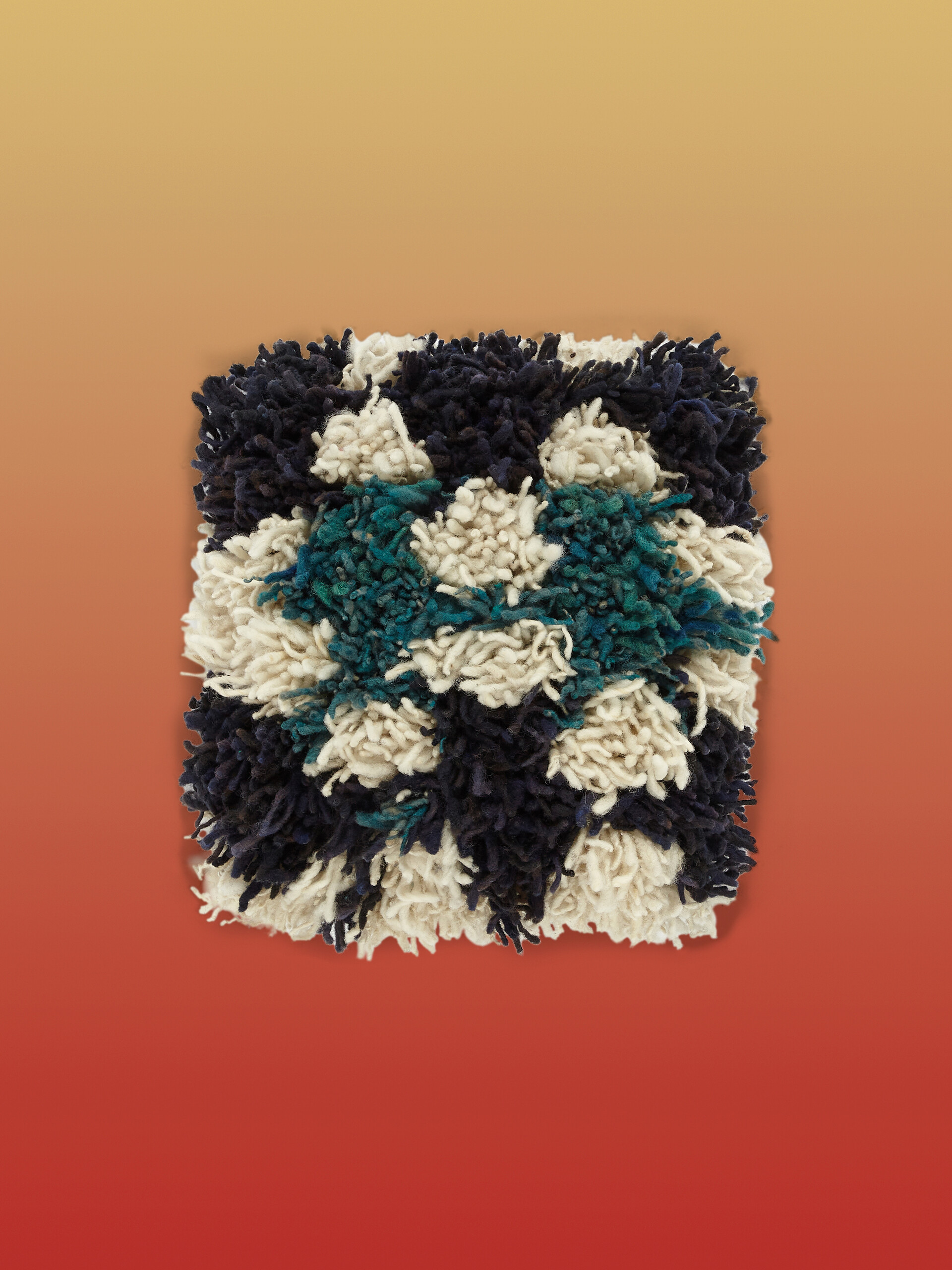 Cuscino MARNI MARKET in lana blu multicolore - Arredamento - Image 1