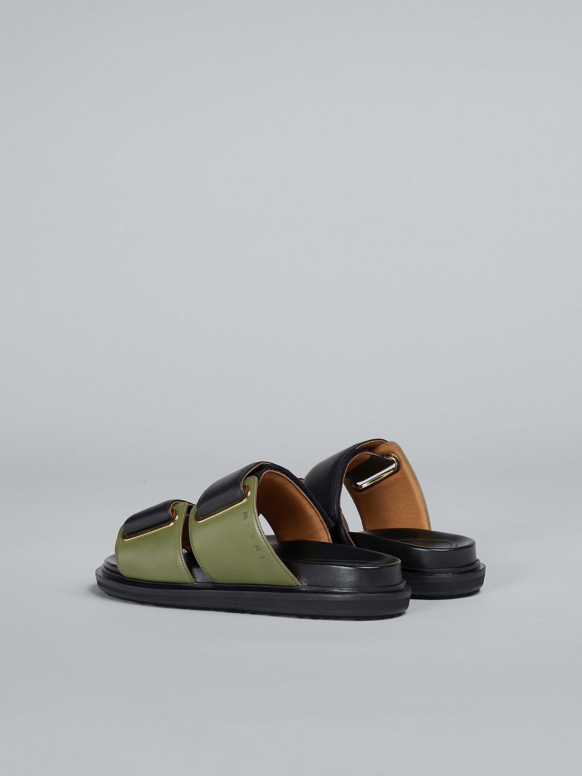 Black and green leather fussbett - Sandals - Image 3