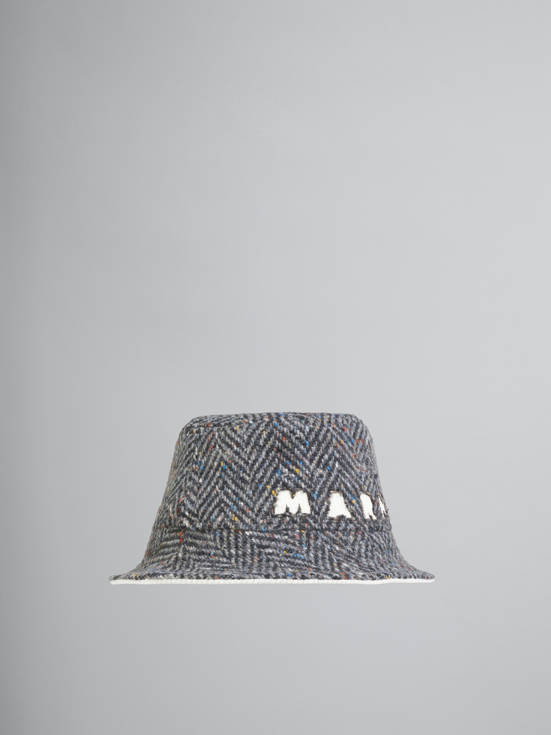 Grey chevron wool bucket hat - Hats - Image 1
