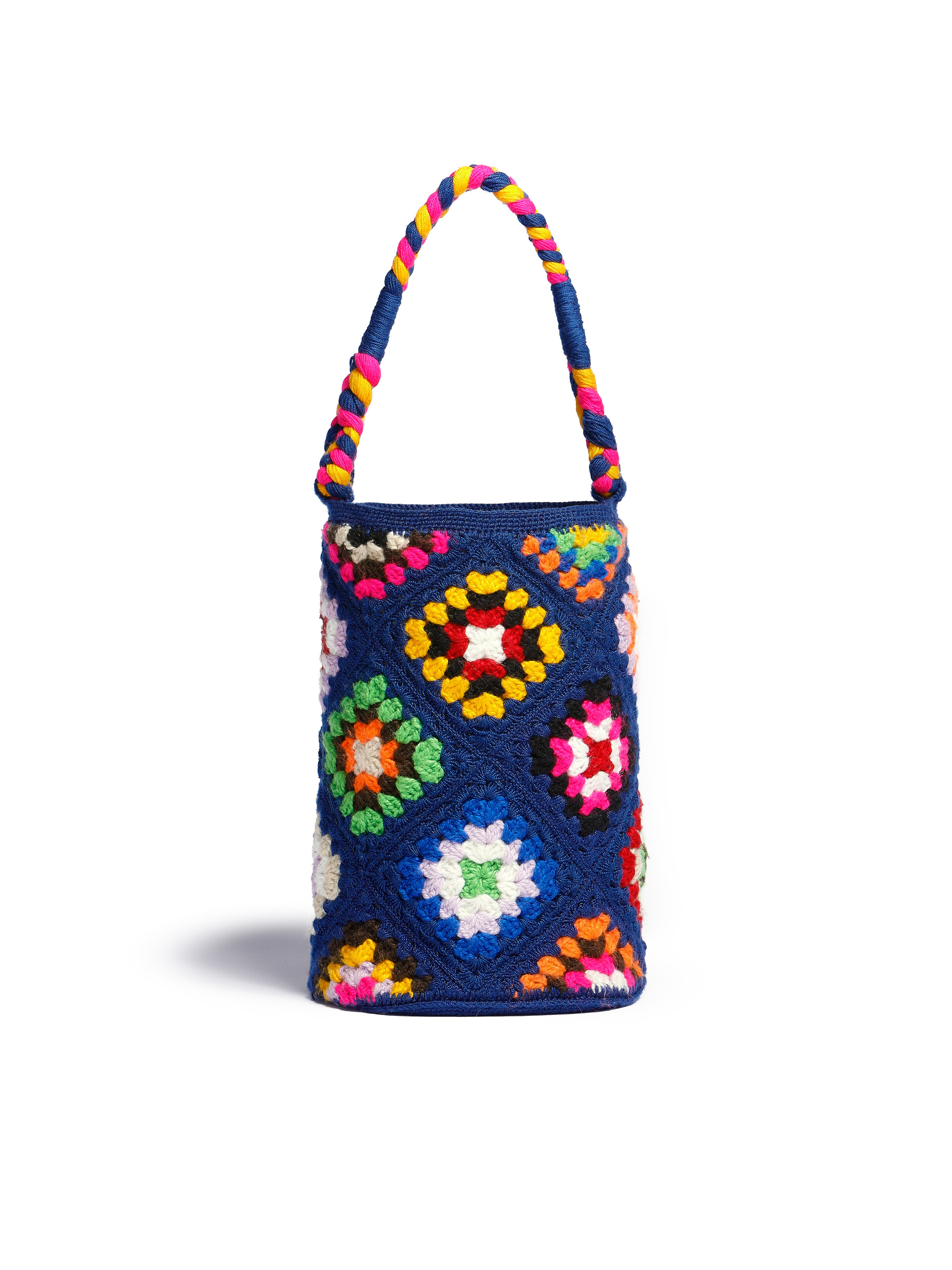 Large blue Marni Market multicoloured crochet bag - Shopping Bags - Image 3