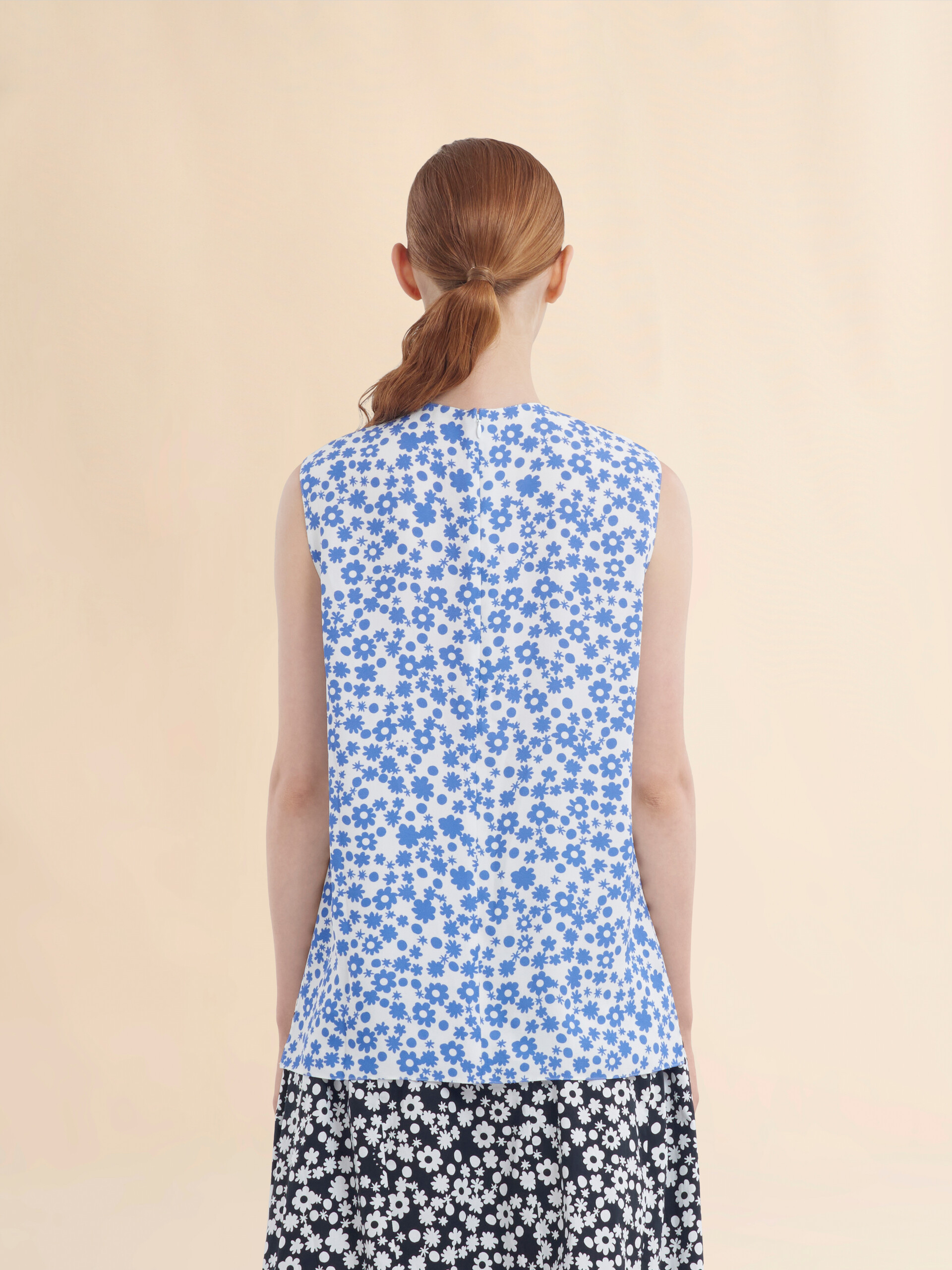 Light blue and white Pop Fields sleeveless top - Shirts - Image 3