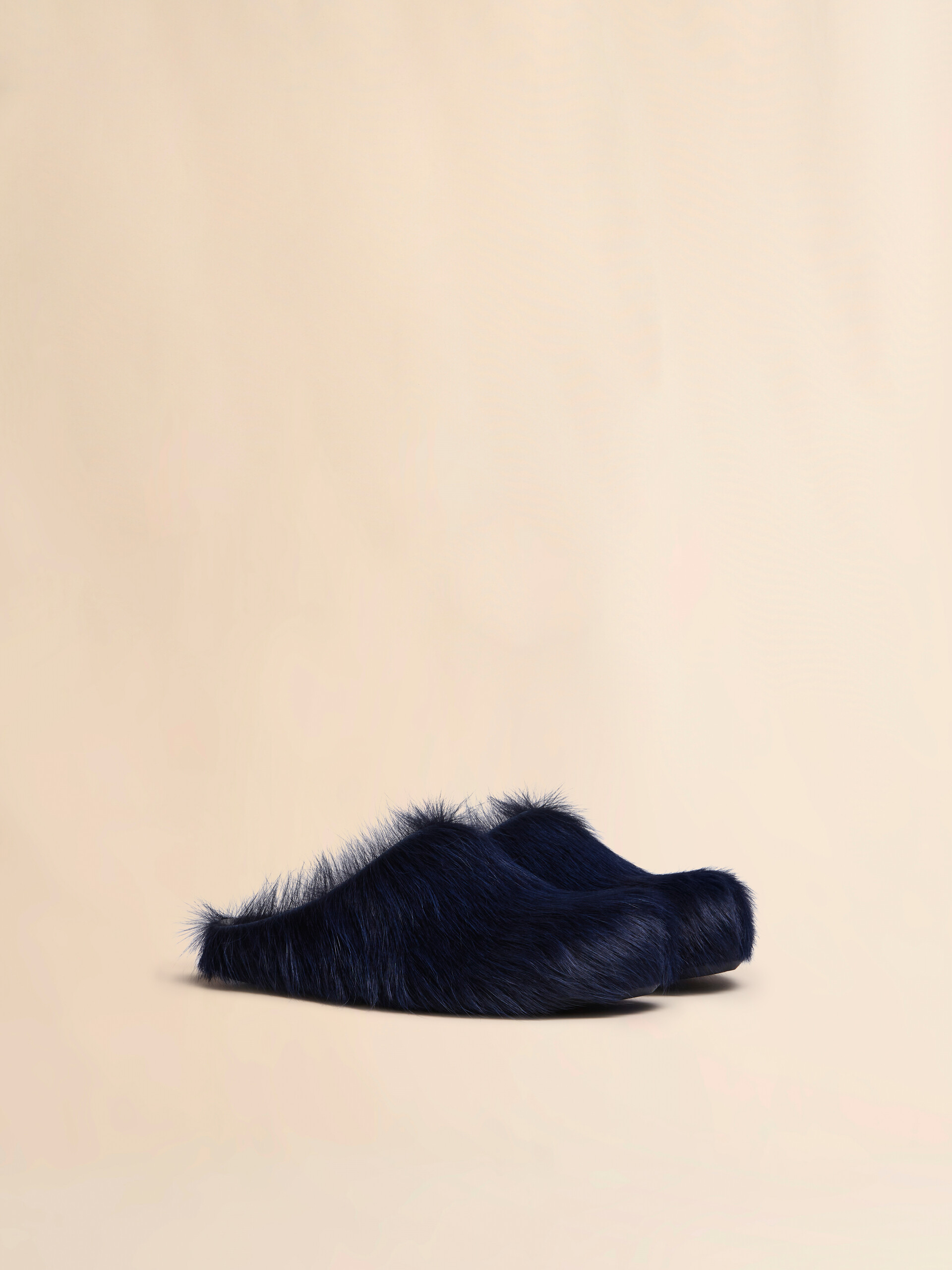 Blue long-hair calfskin Fussbett sabot - Sandals - Image 2
