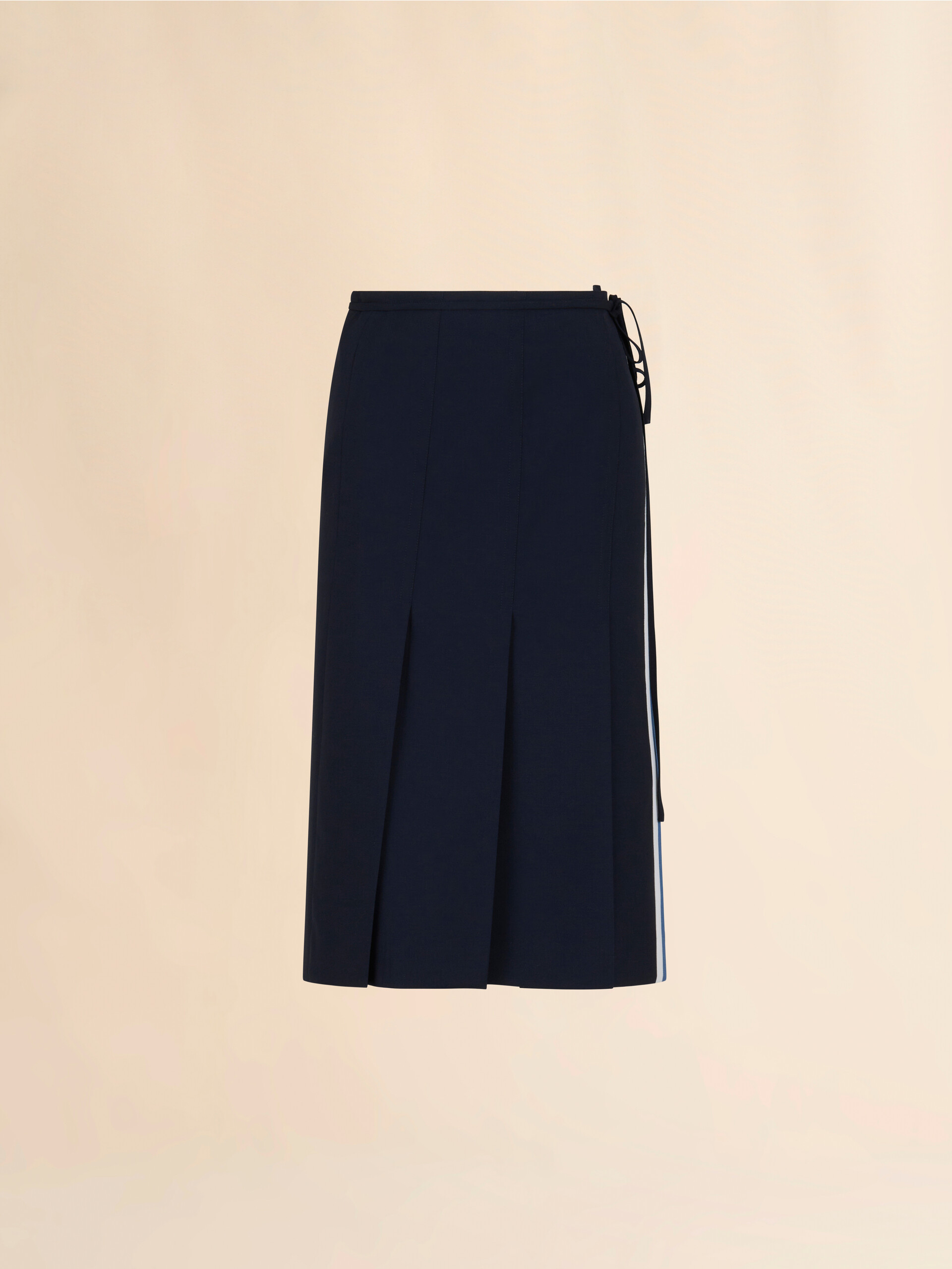 Deep blue wool wrap skirt - Skirts - Image 1
