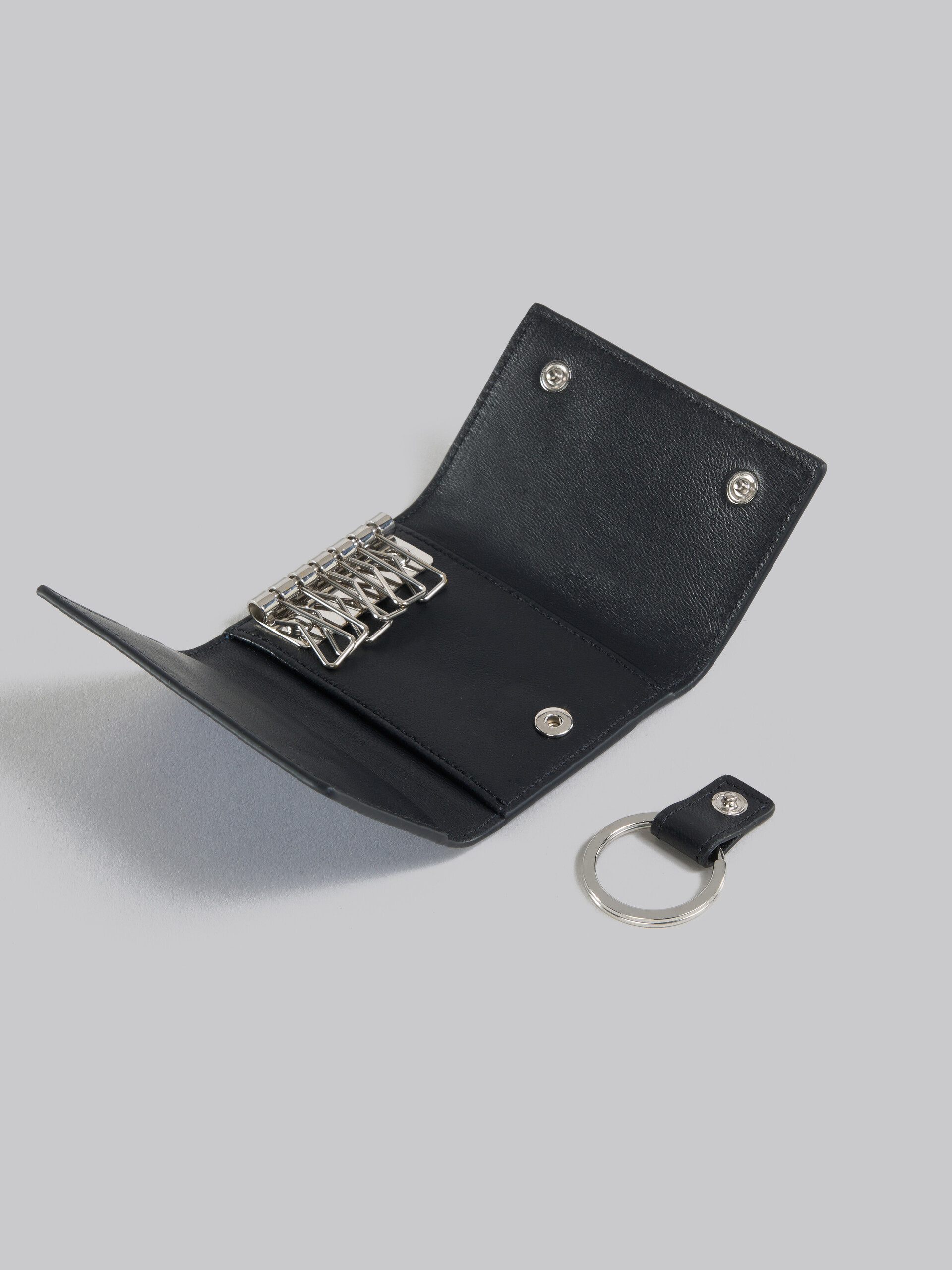 Black leather key holder with Marni mending - Key Rings - Image 2