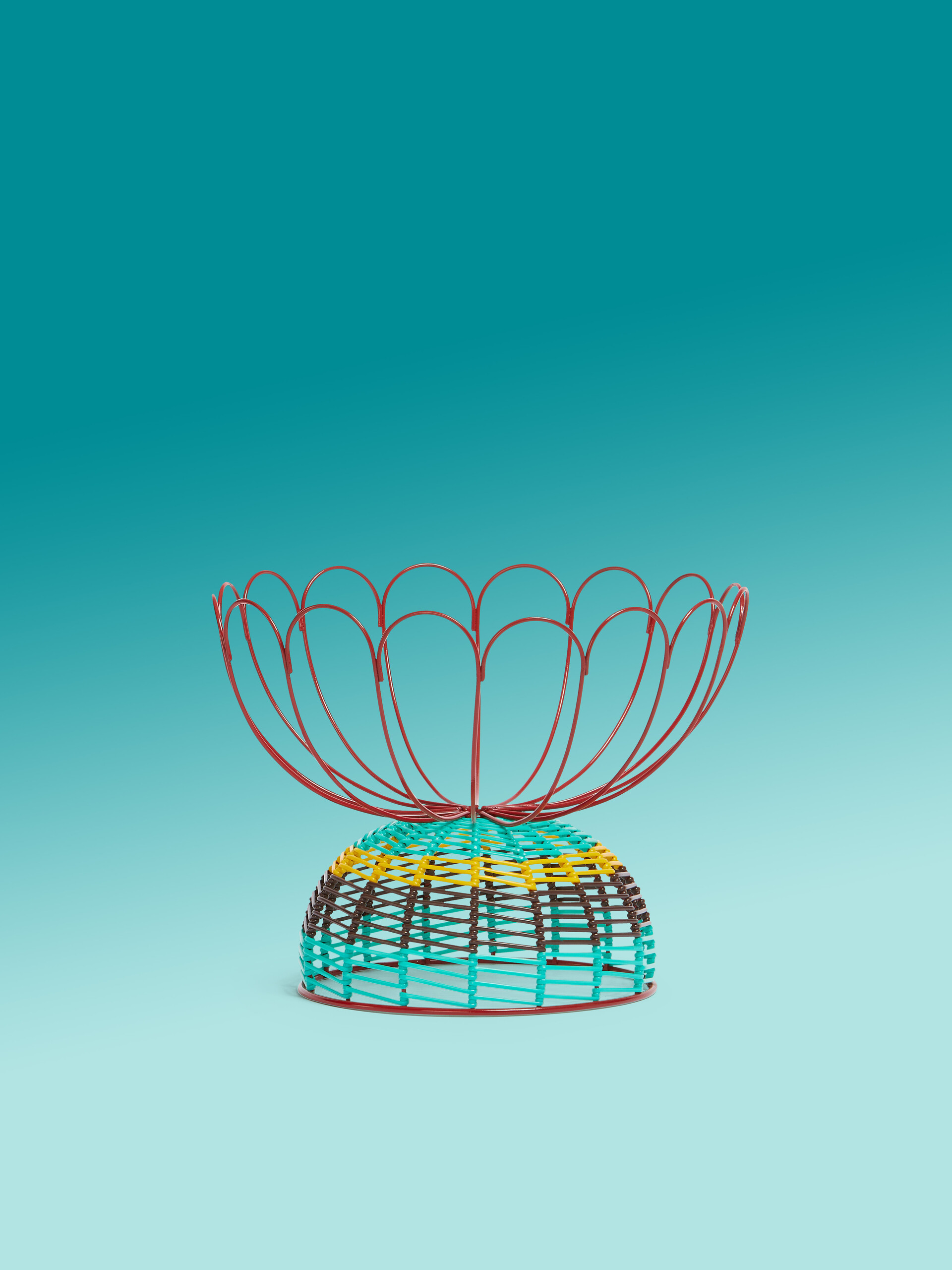 Turquoise Marni Market Wire Fruit Basket - Accessories - Image 1