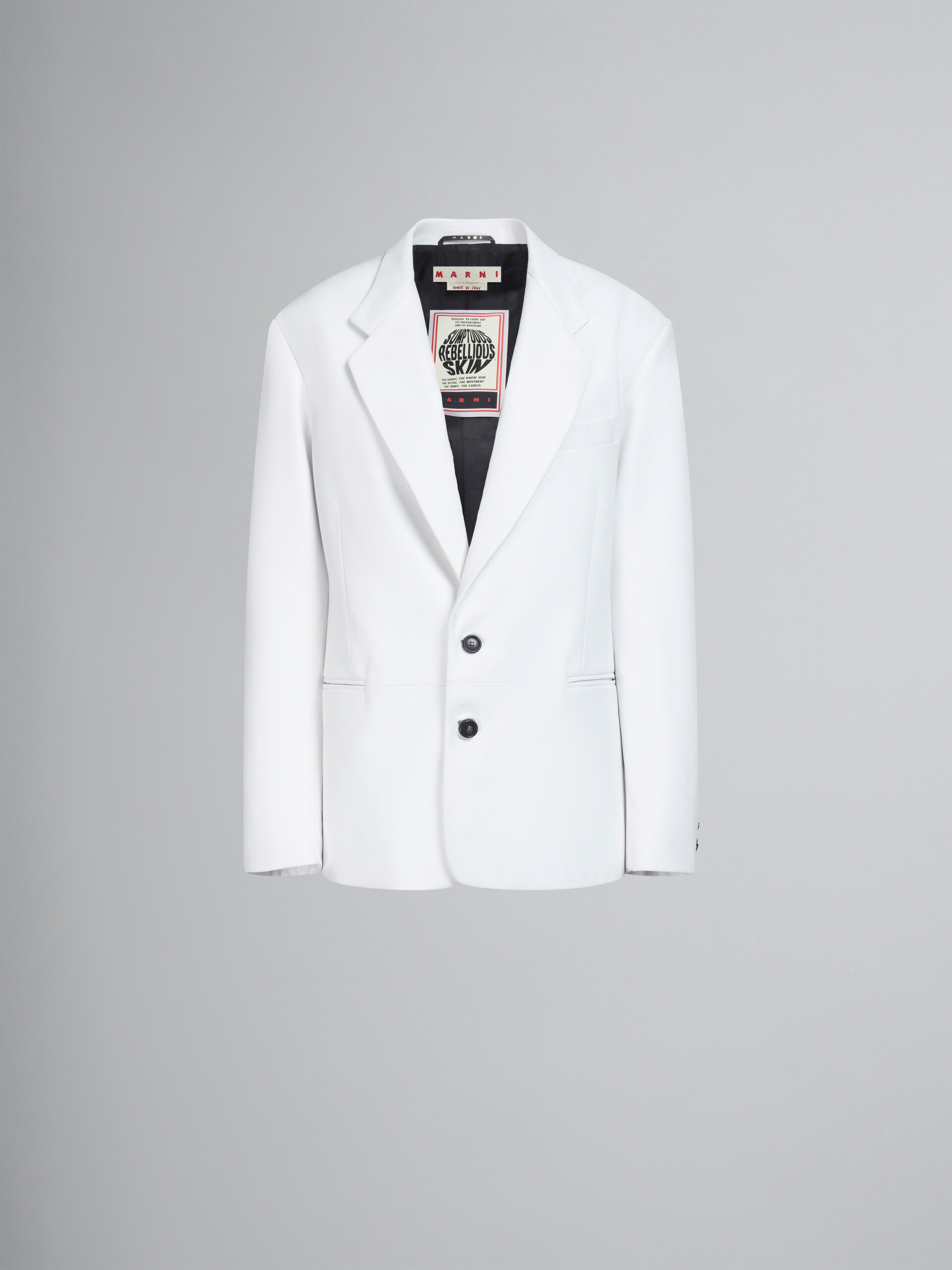 Weißer Oversize-Blazer aus Nappaleder - Jacken - Image 1