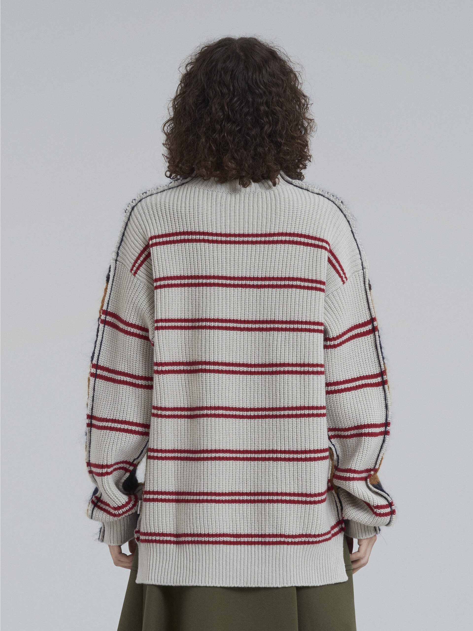 Wool and mohair sweater with raw-edged seams - Pullovers - Image 3