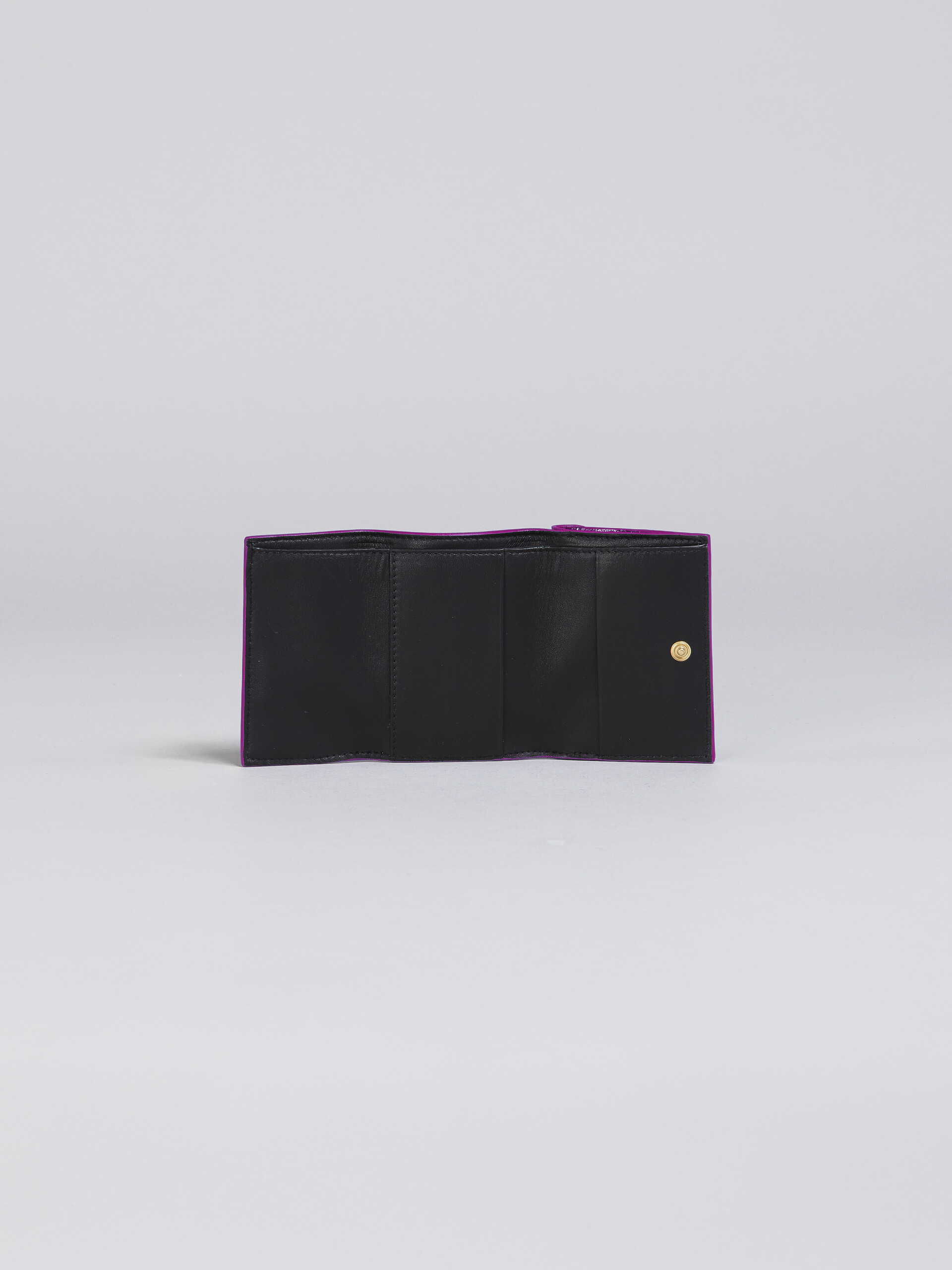 Pink metallic leather tri-fold wallet - Wallets - Image 2