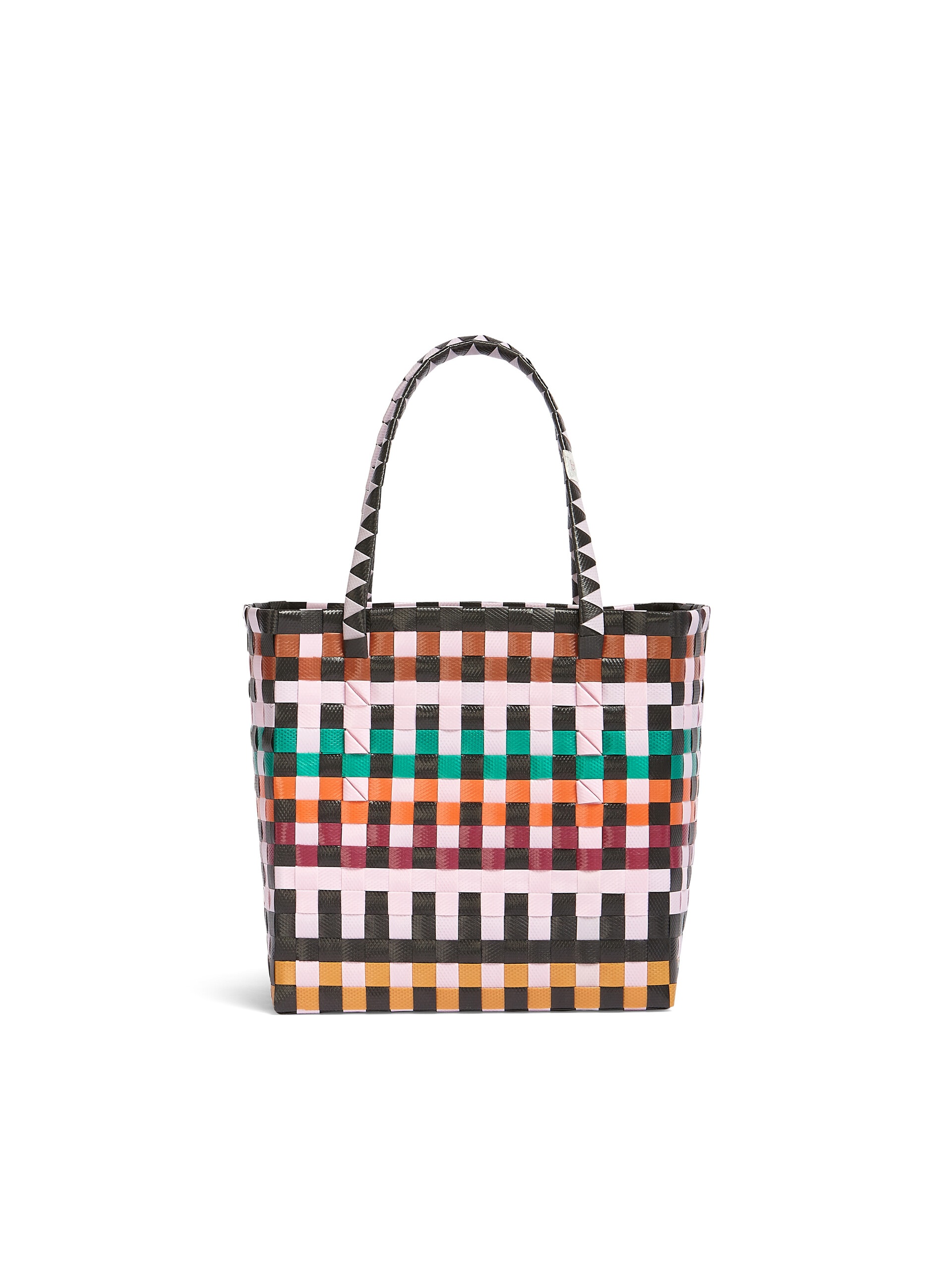 MARNI MARKET MINI BASKET bag in multicolor woven material - Shopping Bags - Image 3