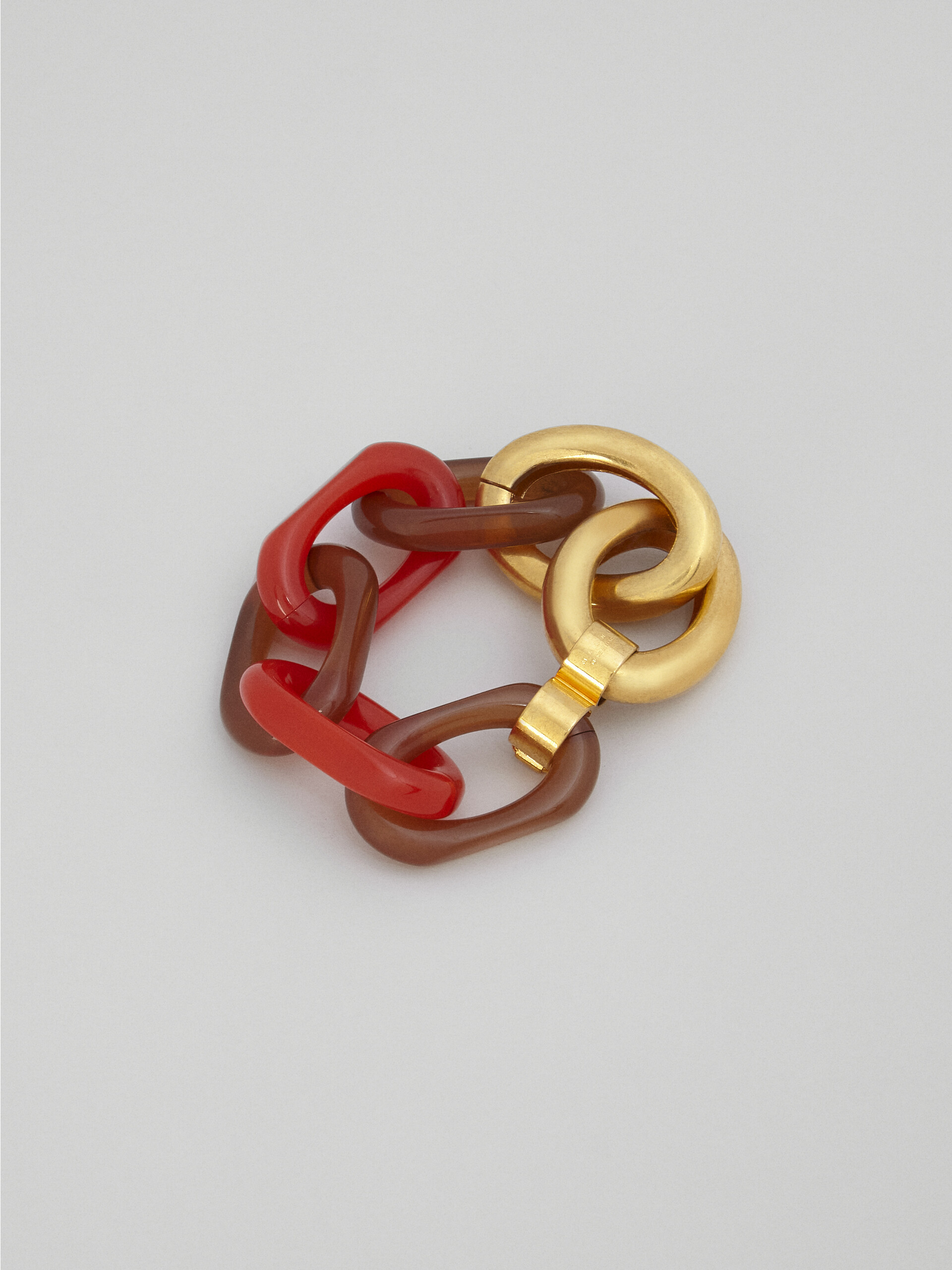VERTIGO bracelet in orange resin and metal - Bracelets - Image 3