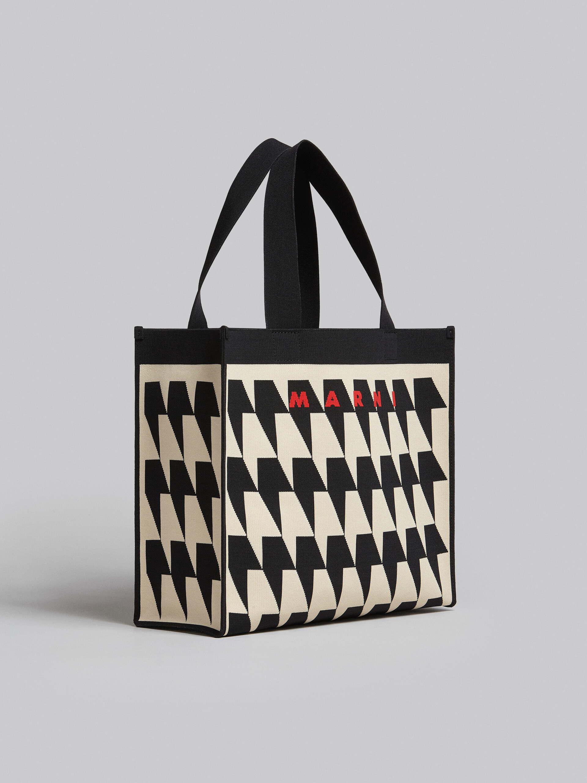Shopping Bag Jacquard in maglia Pied-de-Poule - Borse shopping - Image 5