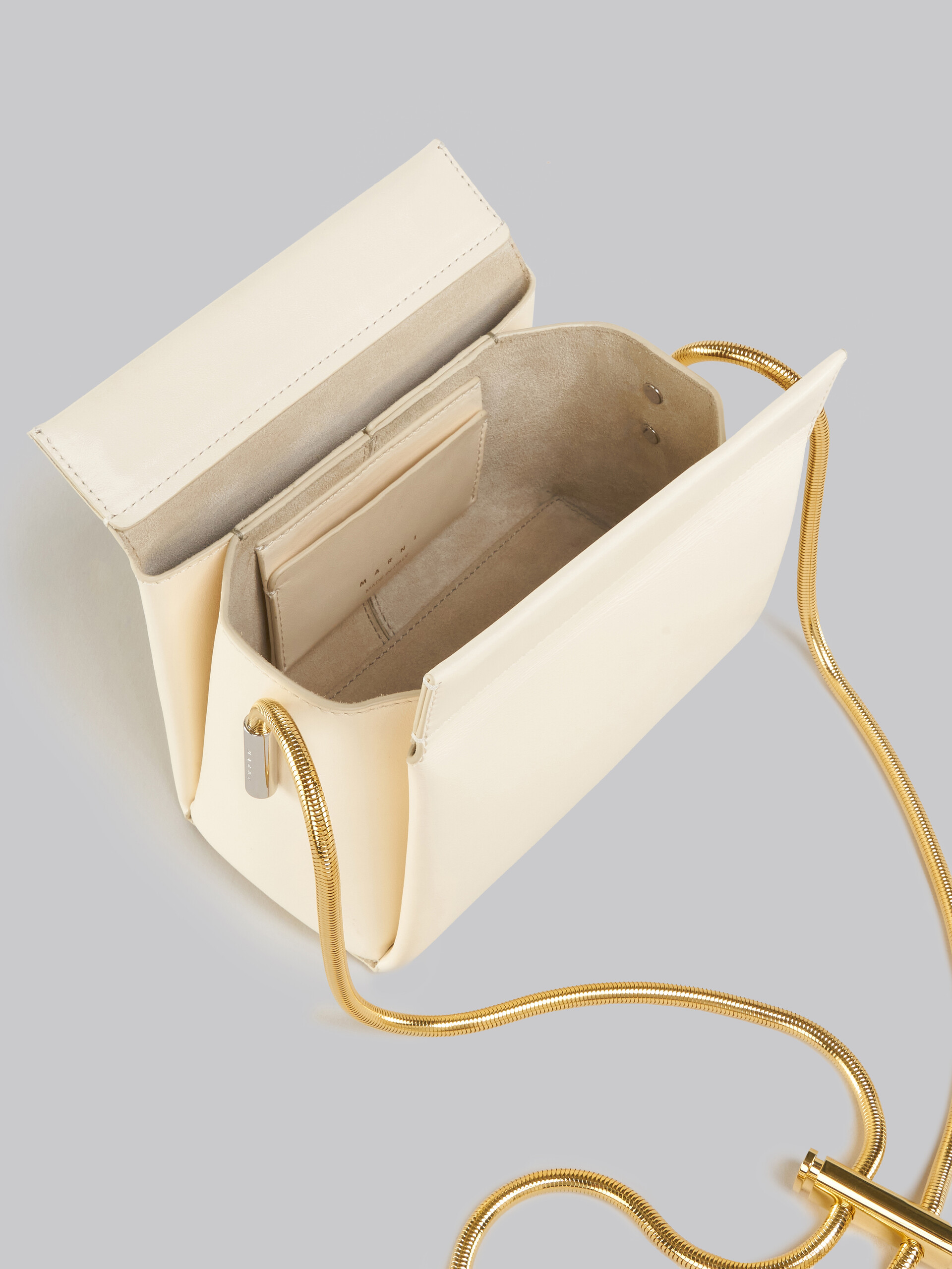 Toggle Small Bag in ivory white leather - Shoulder Bag - Image 3