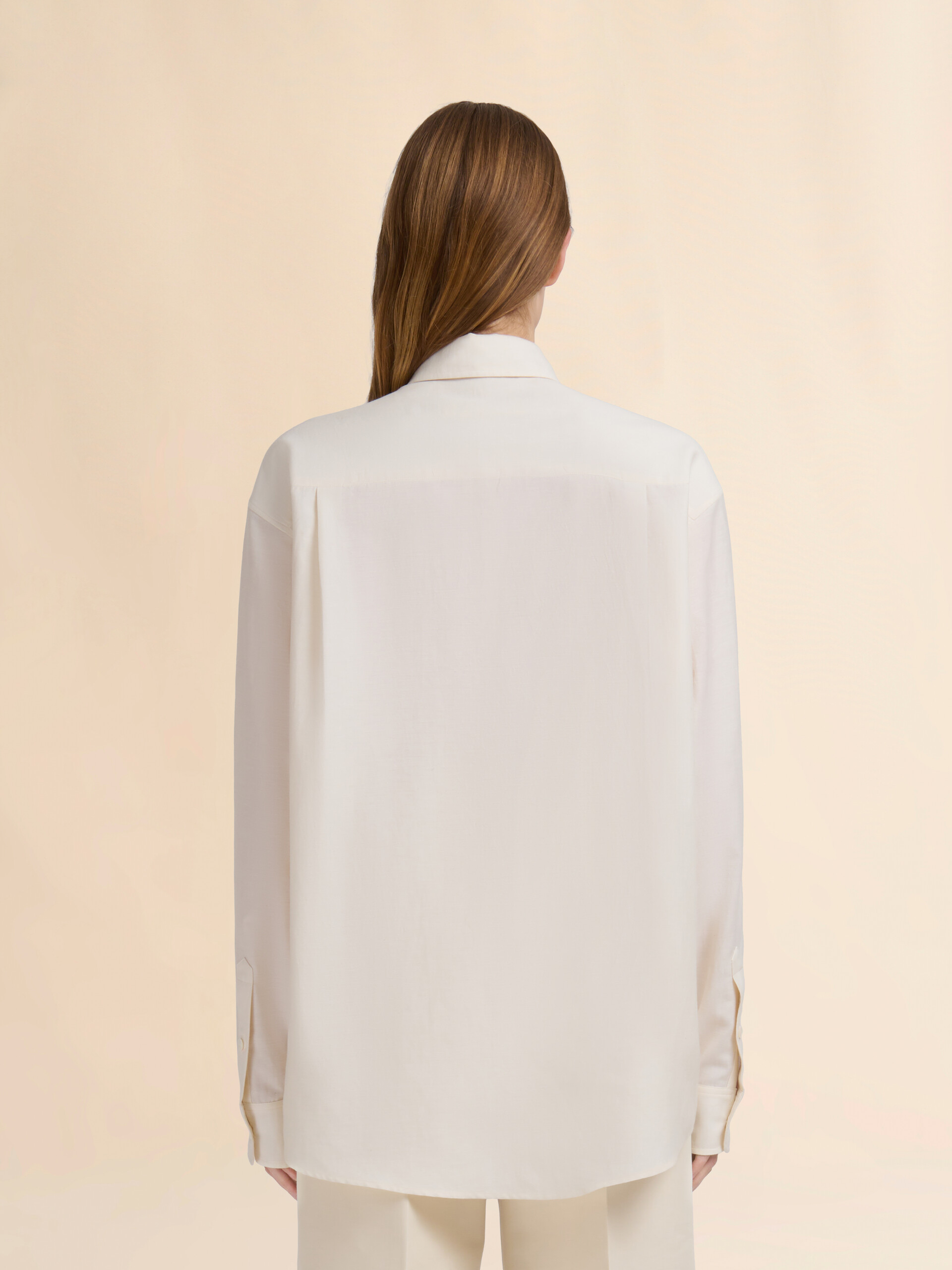 Cream twill shirt with detachable plastron - Shirts - Image 3