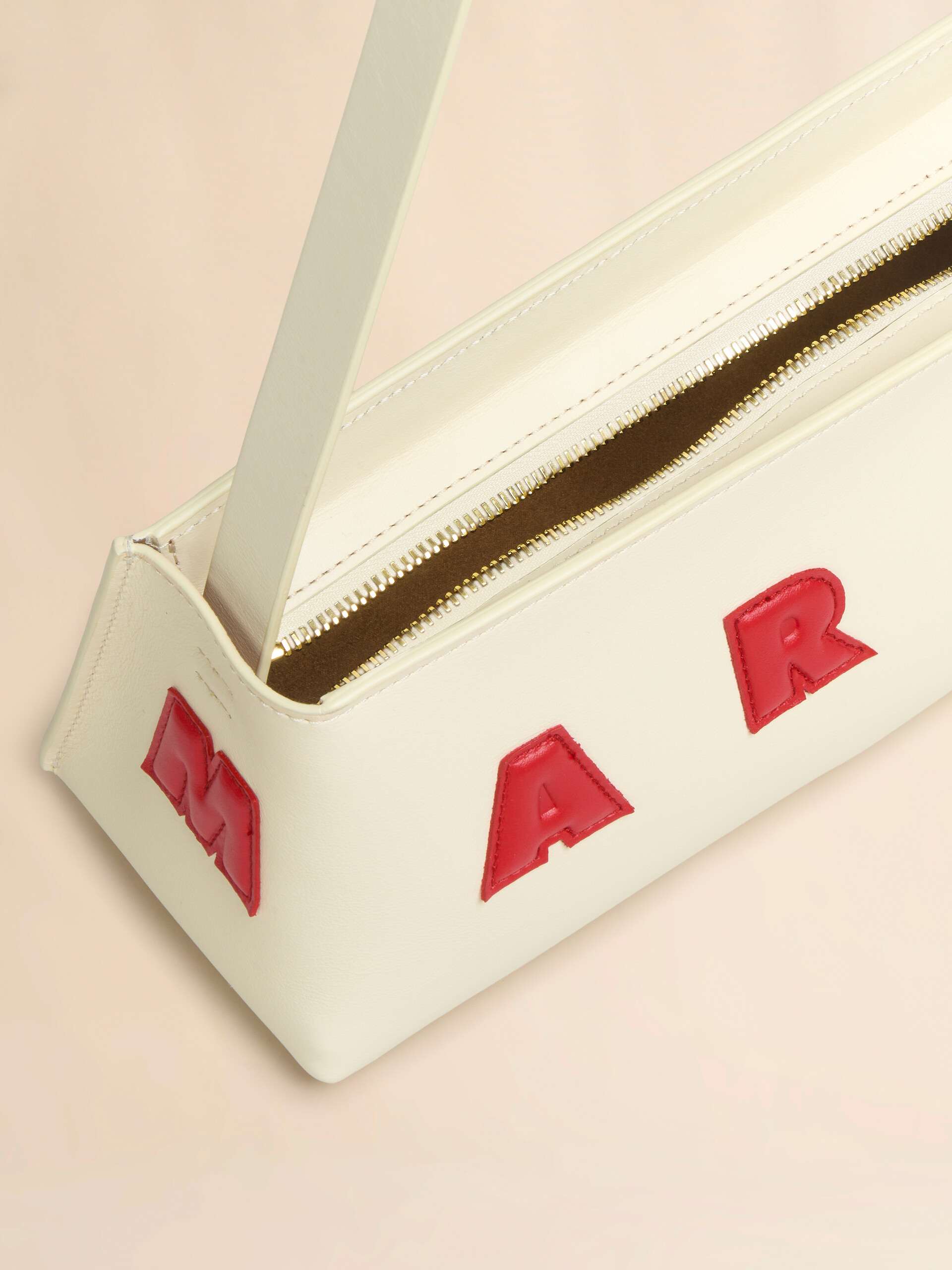 Cream leather Museo baguette bag - Shoulder Bags - Image 4