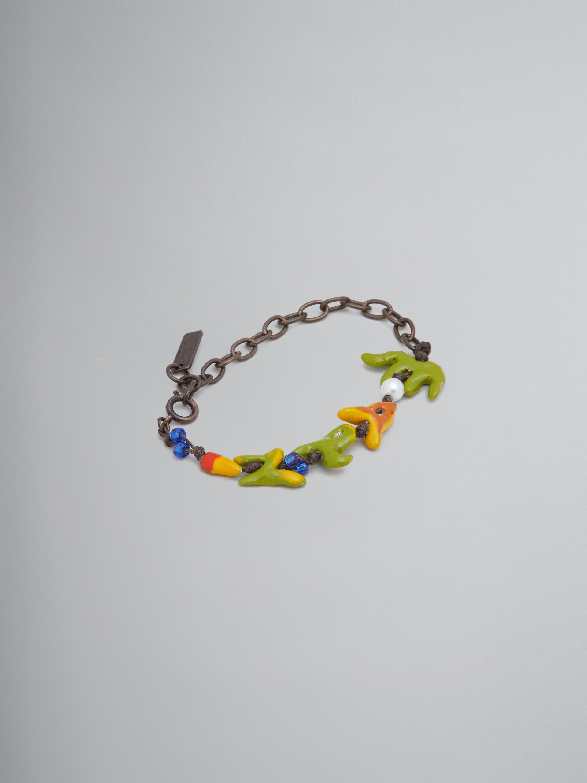 Marni x No Vacancy Inn - Bracelet with green red and yellow pendants - Bracelets - Image 1