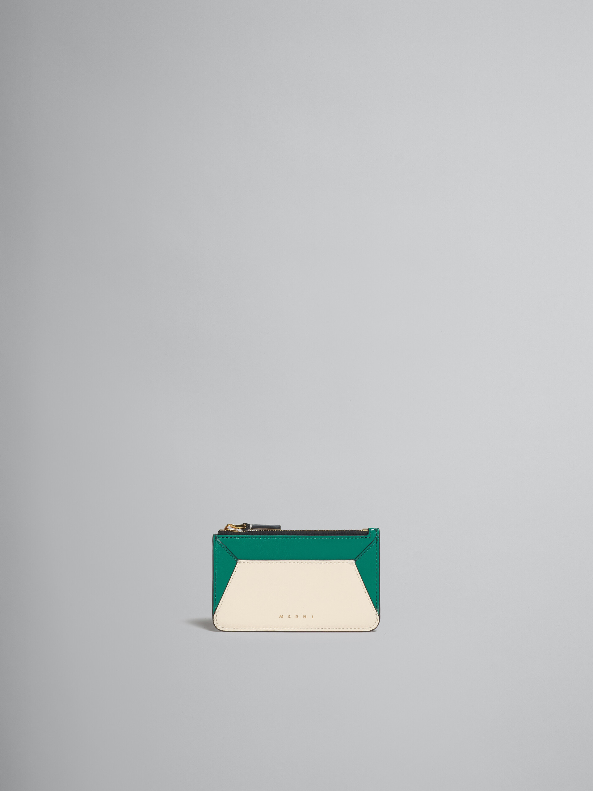 ホワイト、ブラウン レザー製カードケース - 財布 - Image 1