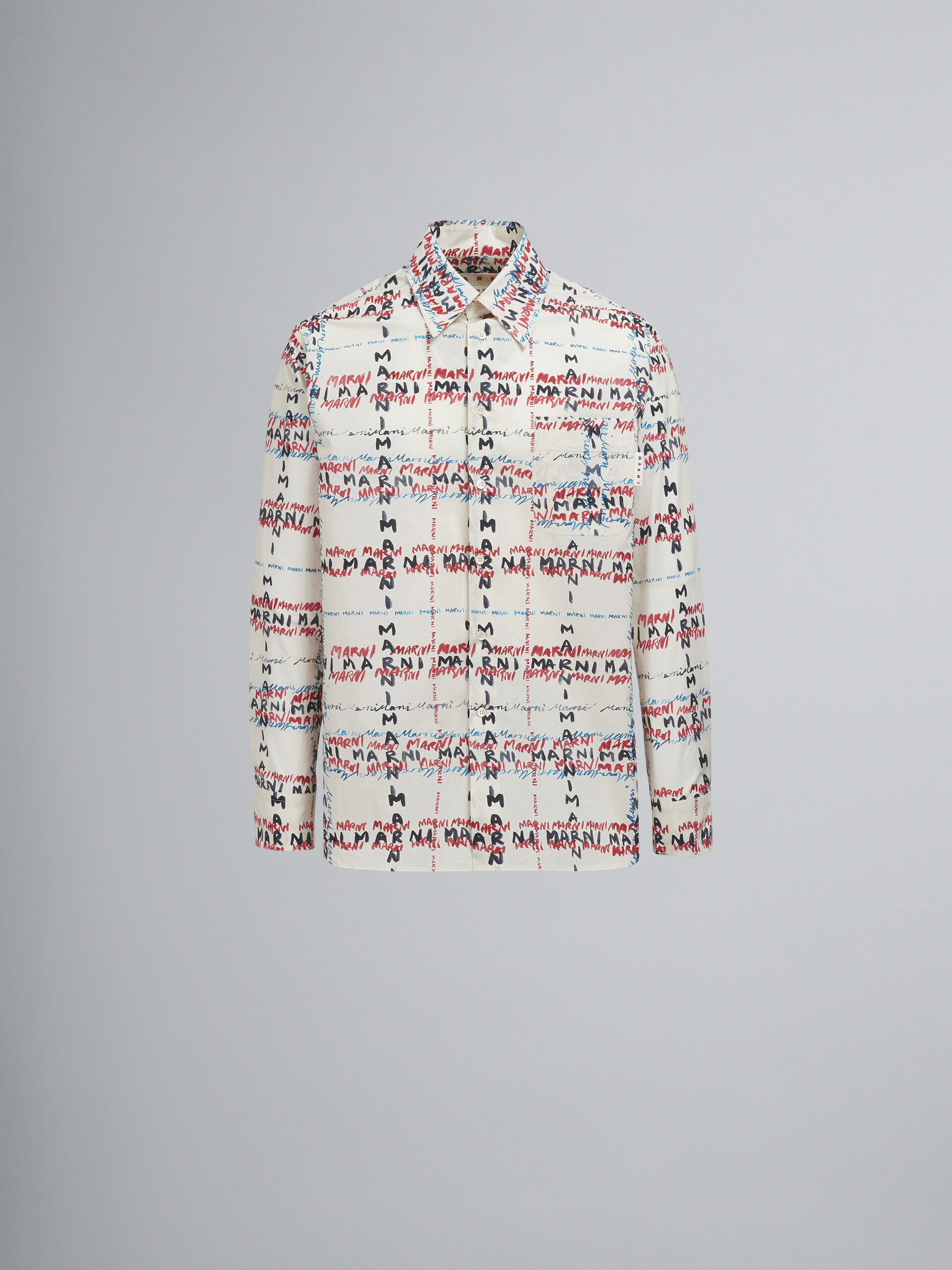 Crossroads print poplin shirt - Shirts - Image 1