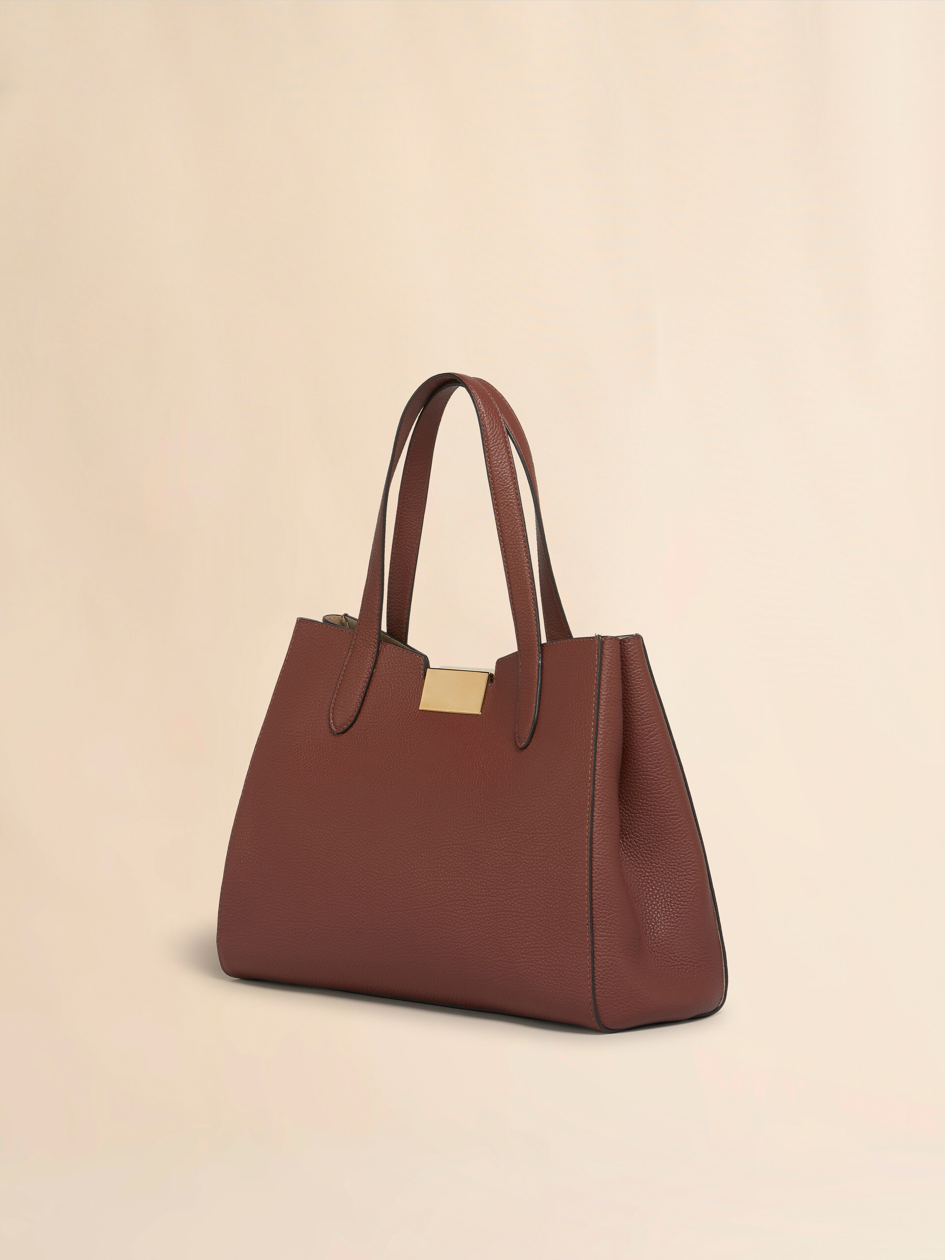 Bolso de mano pequeño Trunkaroo Tote de piel gris - Bolsos de mano - Image 2