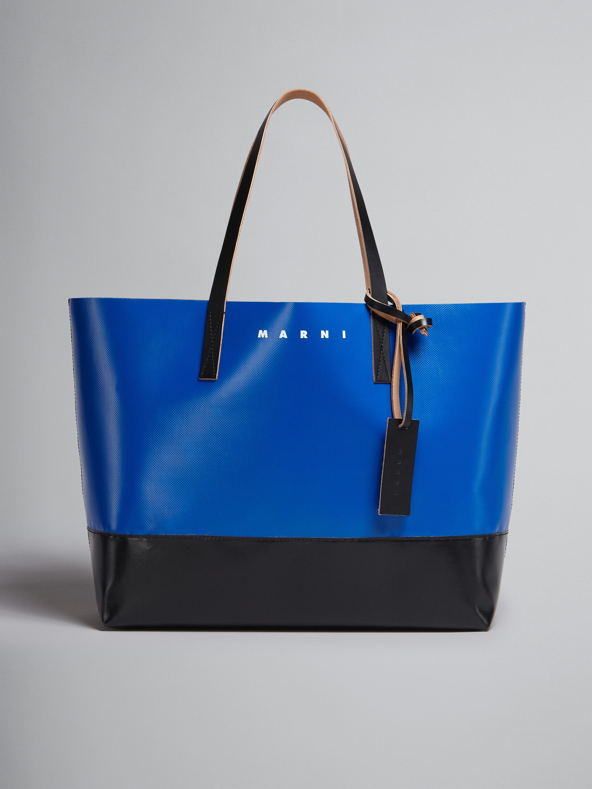 Tribeca shopping bag in blue and black - Shopping Bags - Image 1