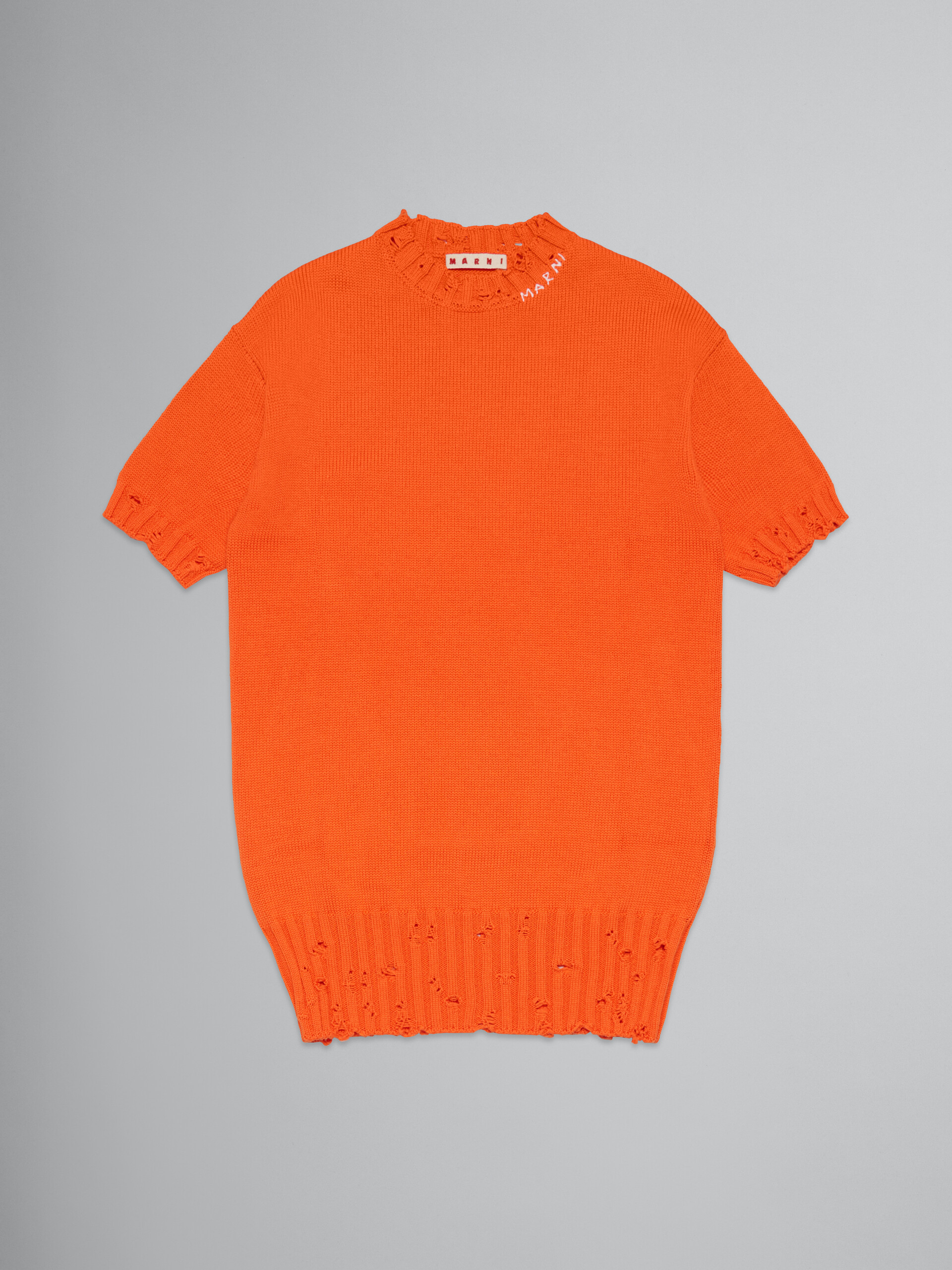 Vestido de algodón naranja - Vestidos - Image 1