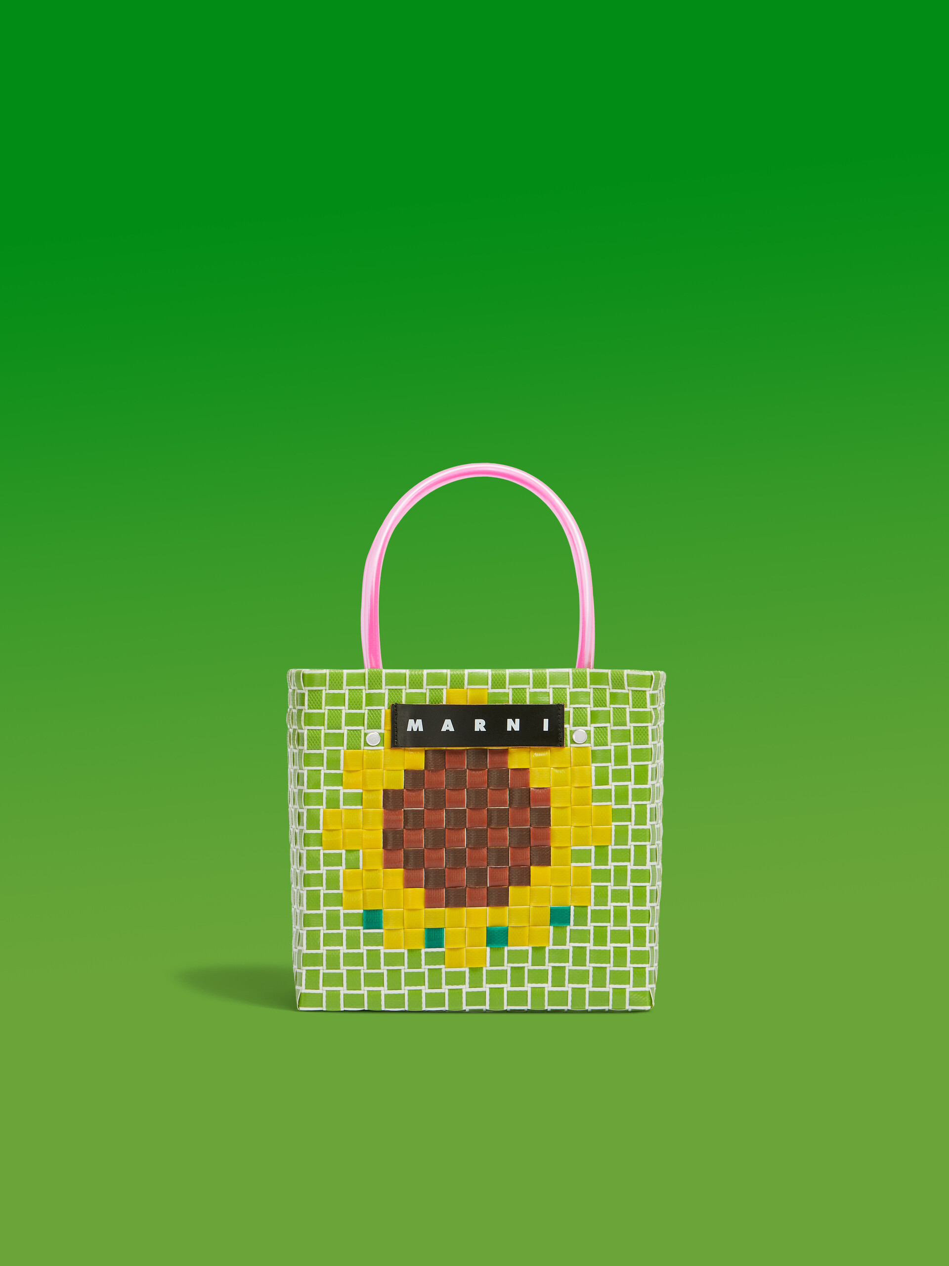 ペイパー MARNI MARKET FLOWER MINI BASKET BAG - ショッピングバッグ - Image 1