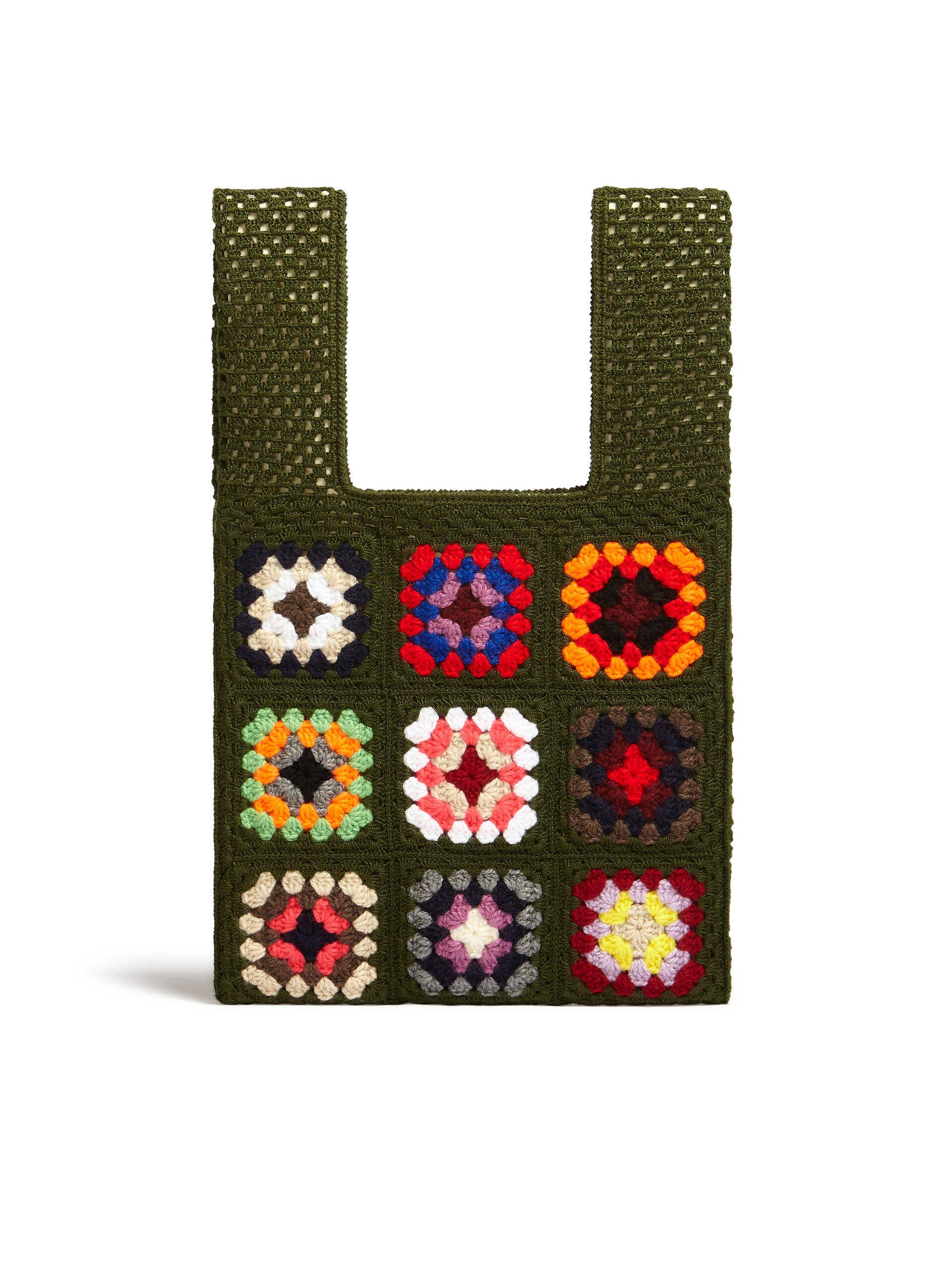 MARNI MARKET FISH bag in green crochet - Bags - Image 3