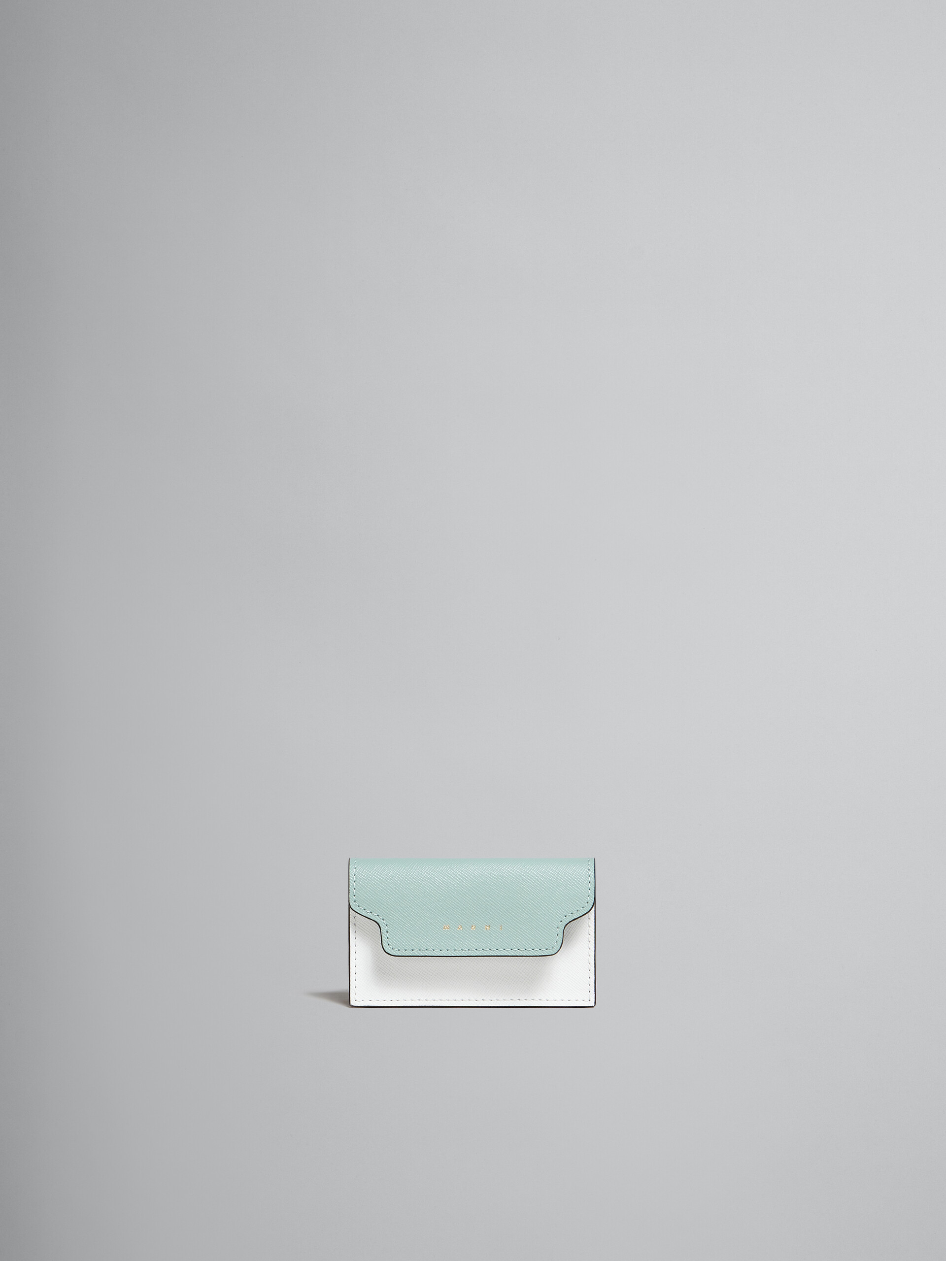 グリーン、ホワイト、ブラウン サフィアーノレザー製ビジネスカードケース - 財布 - Image 1