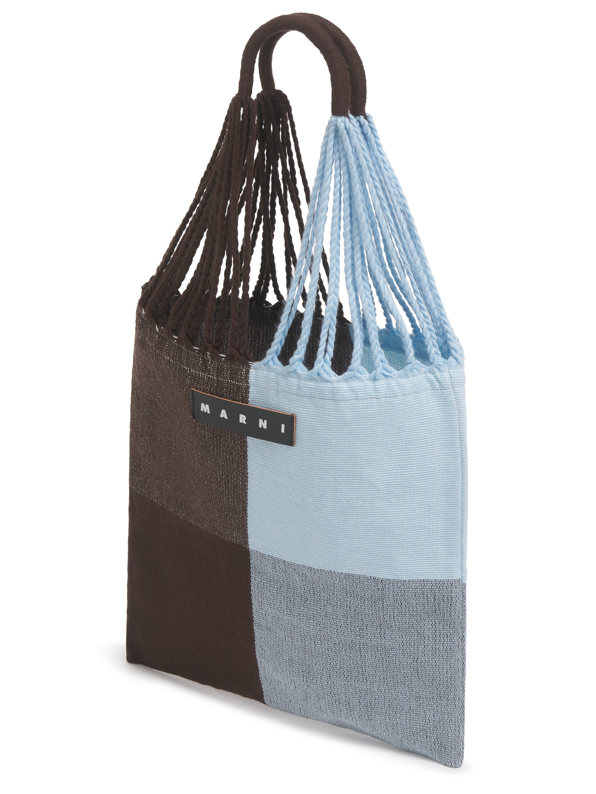 MARNI MARKET ポリエステル ショッピングバッグ ハンモック風ハンドル付き グレー/ターコイズ/レッド - ハンドバッグ - Image 3
