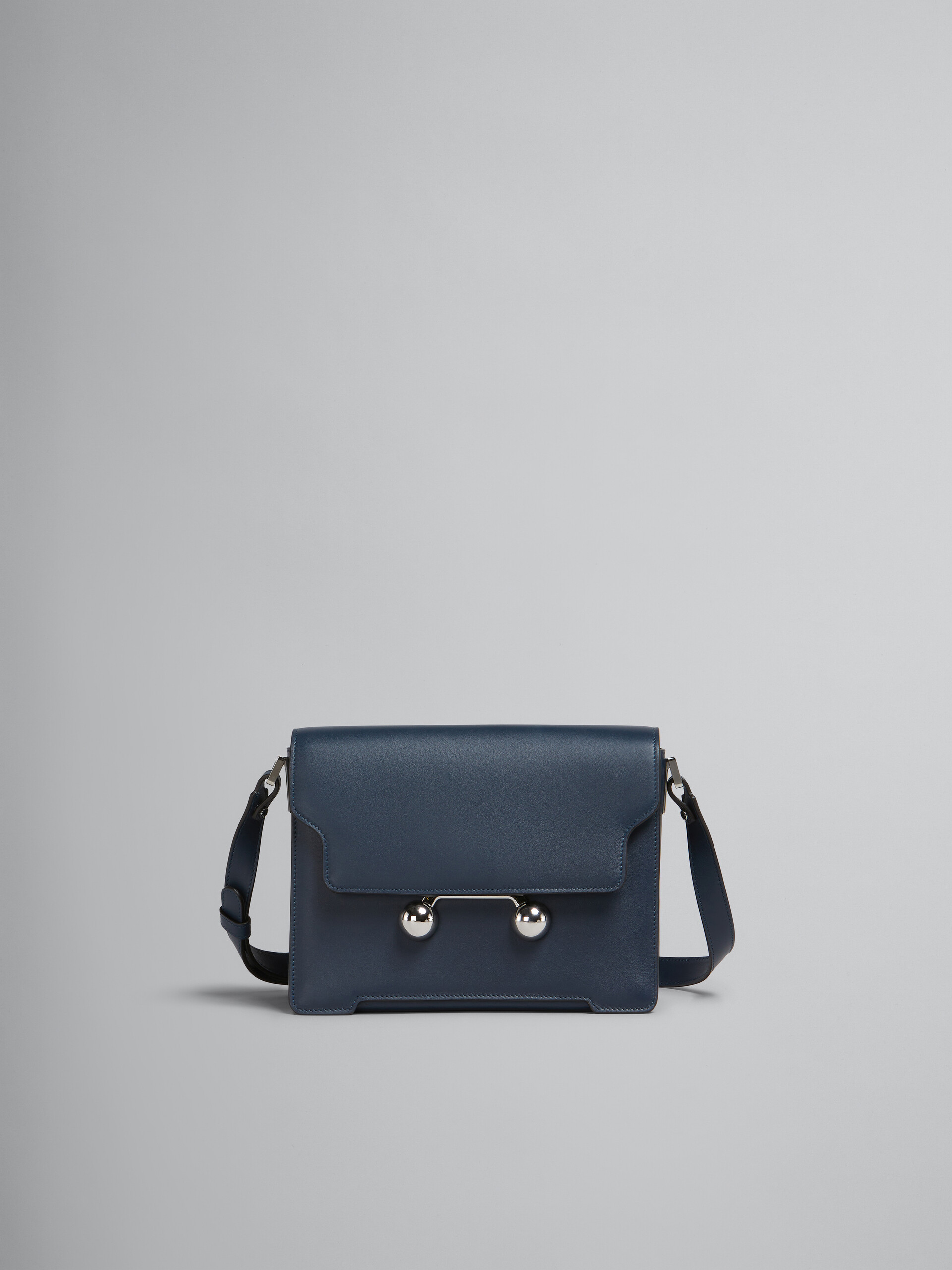 Deep blue leather Trunkaroo medium shoulder bag - Shoulder Bags - Image 1