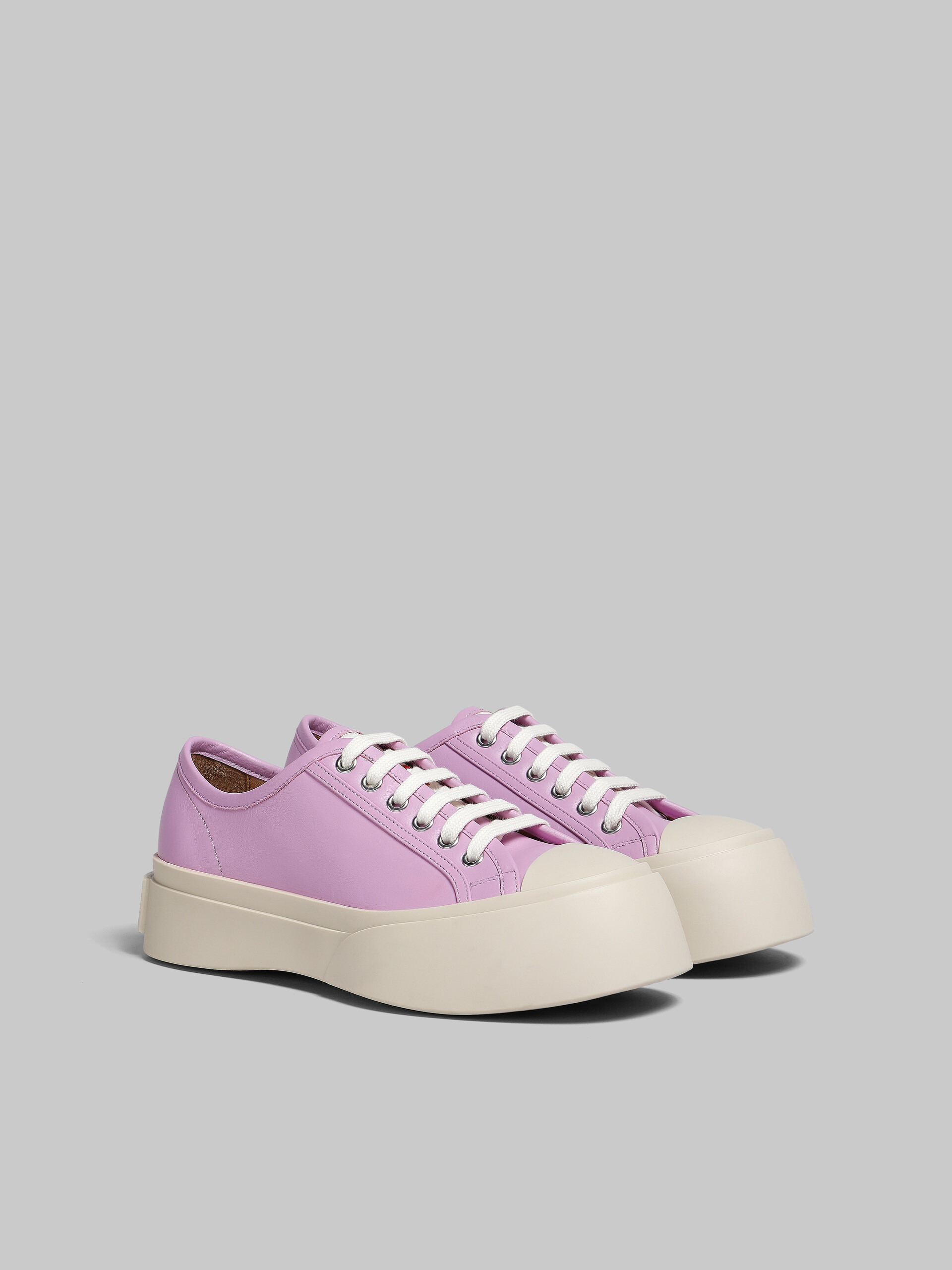 Lilac nappa leather Pablo lace-up sneaker - Sneakers - Image 2