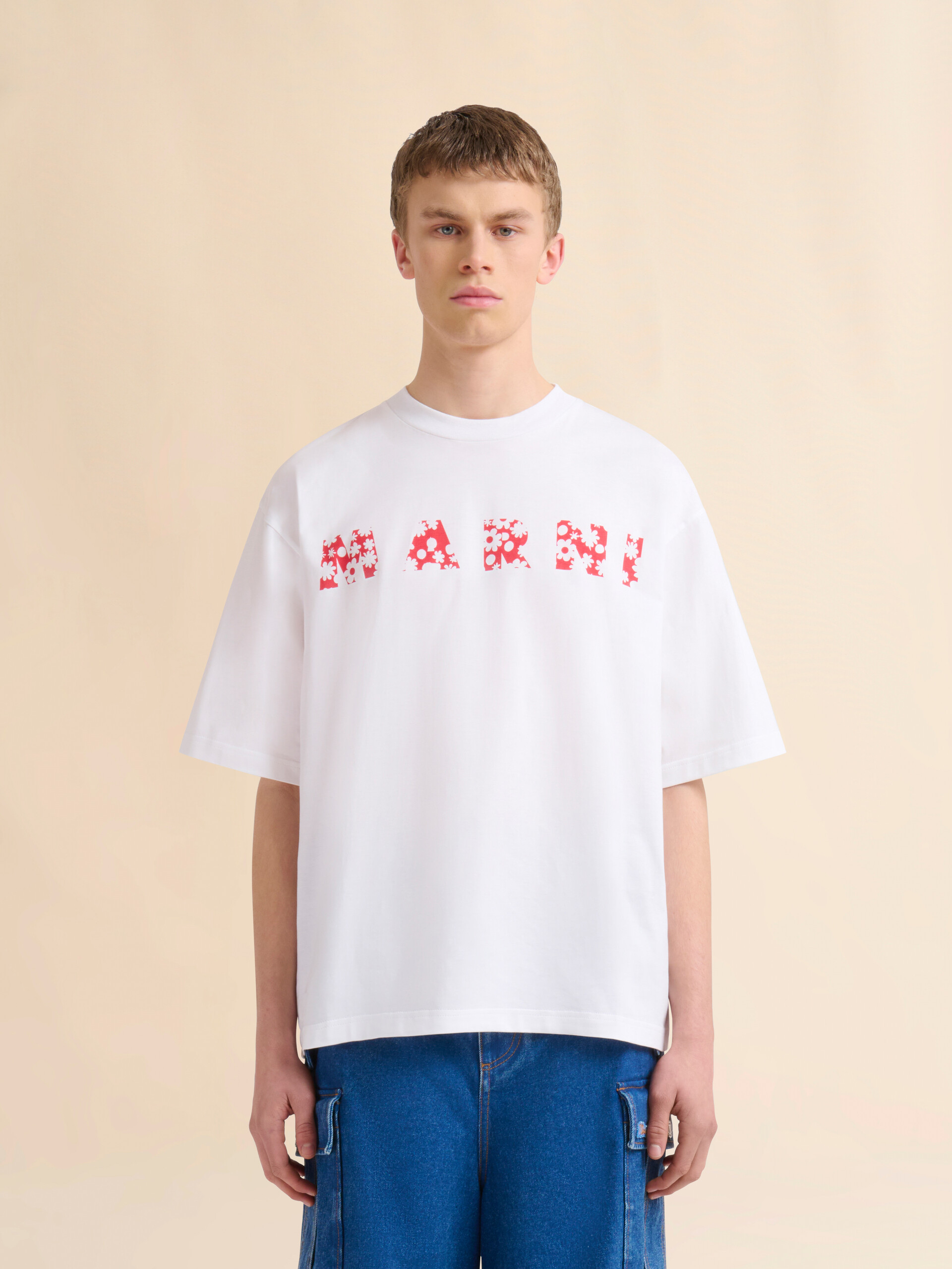 T-shirt with red Pop Fields Marni logo - Shirts - Image 2