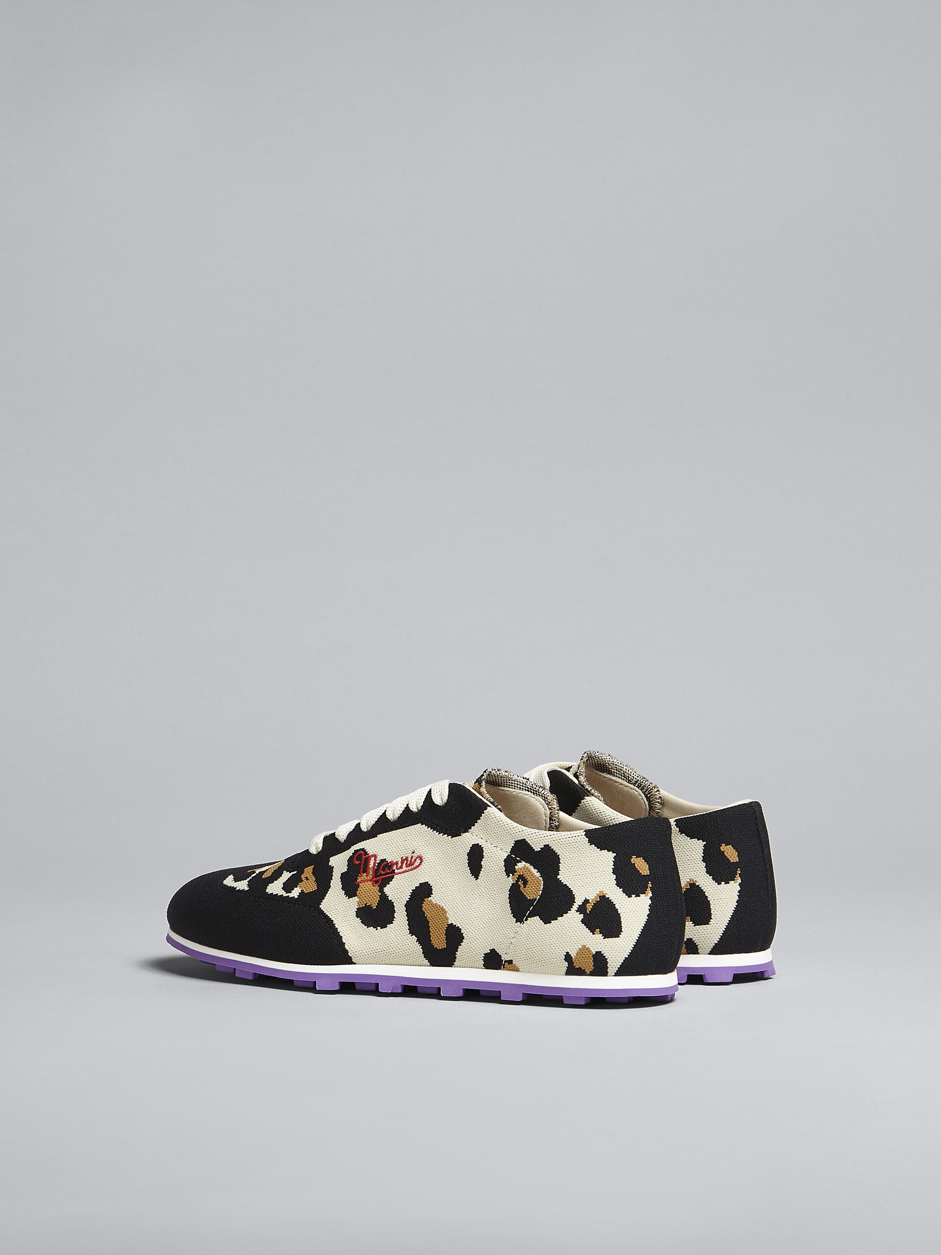 Sneaker PEBBLE in jacquard elastico stampa leopardo - Sneakers - Image 3